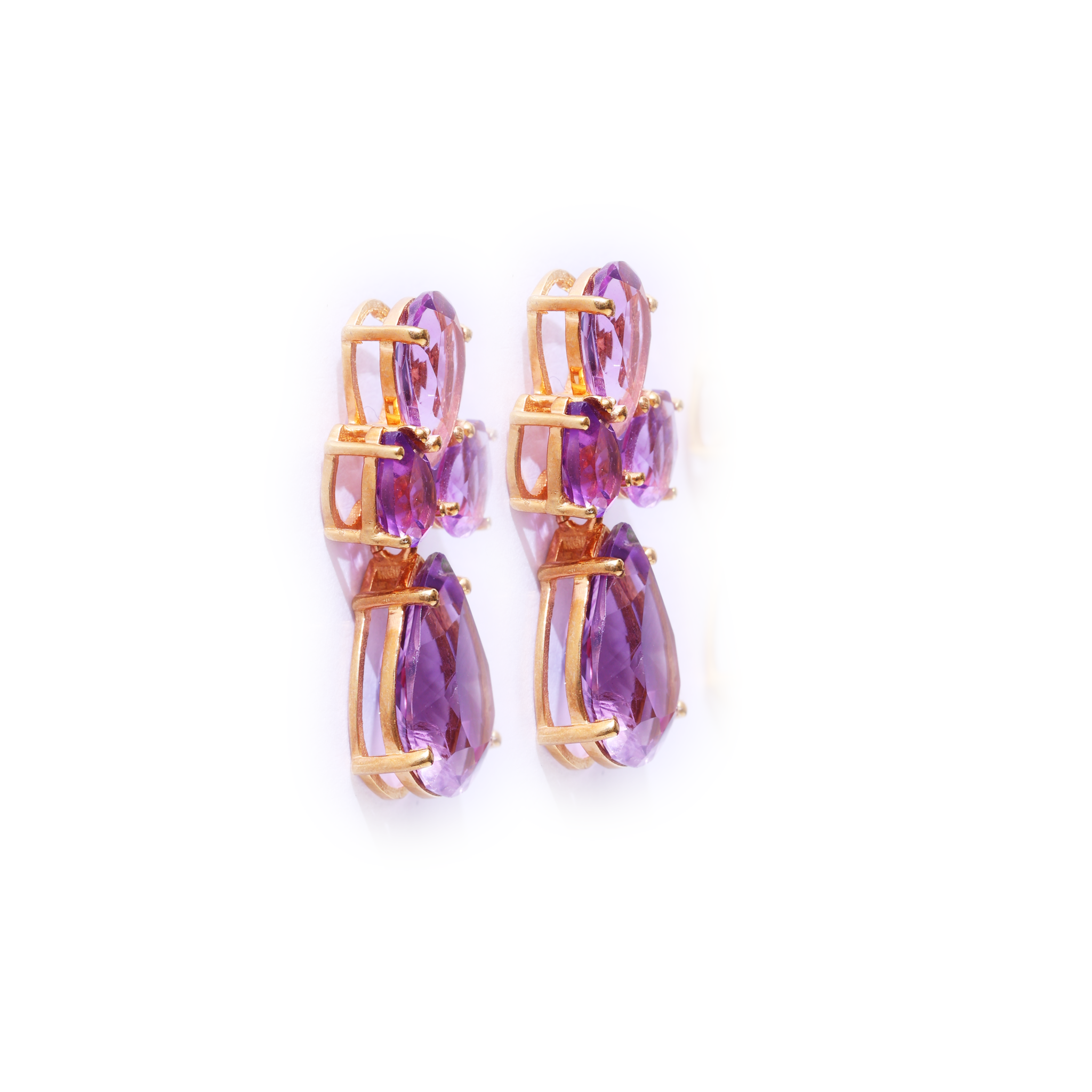 Flower Earring - Amethyst