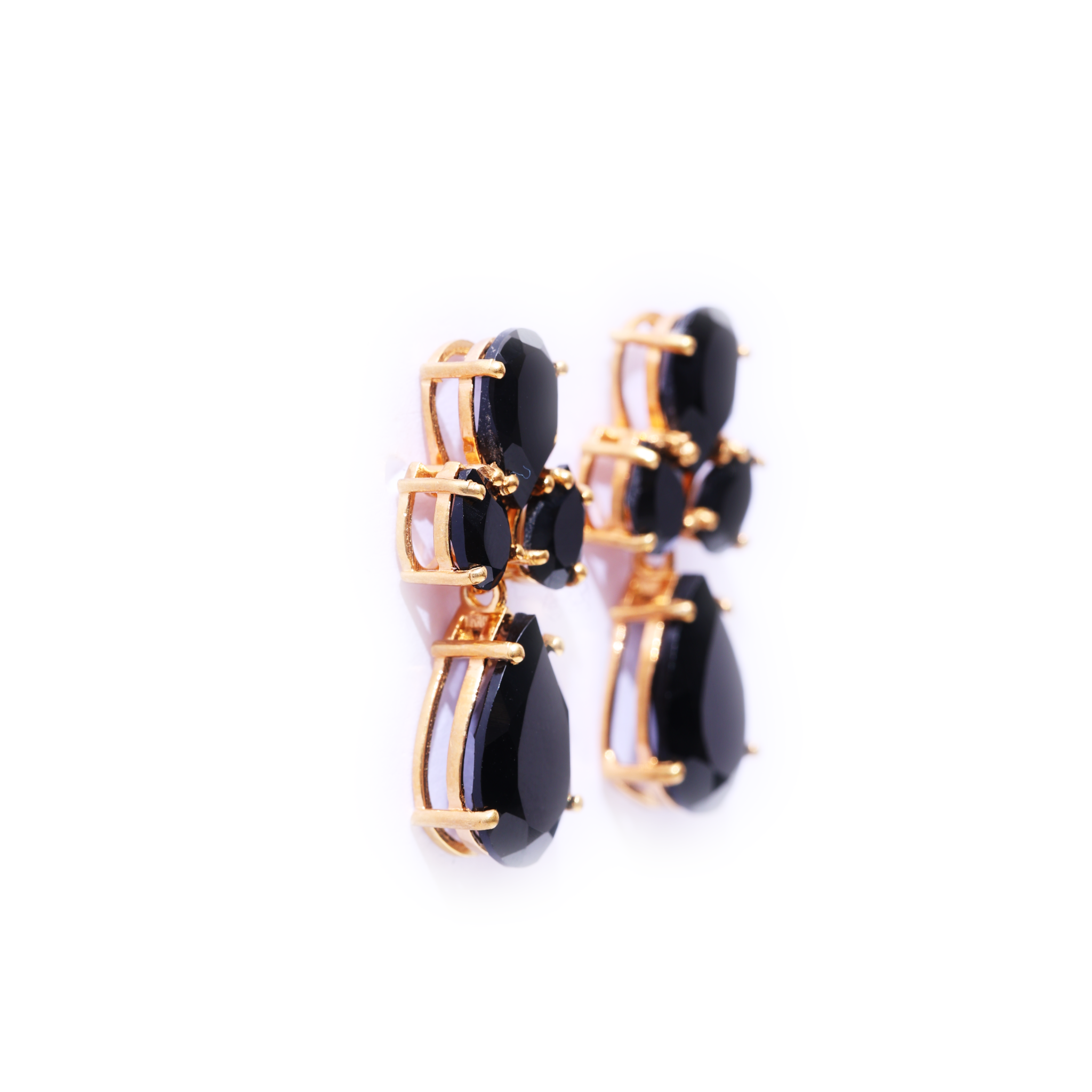 Flower Earring - Black Onyx