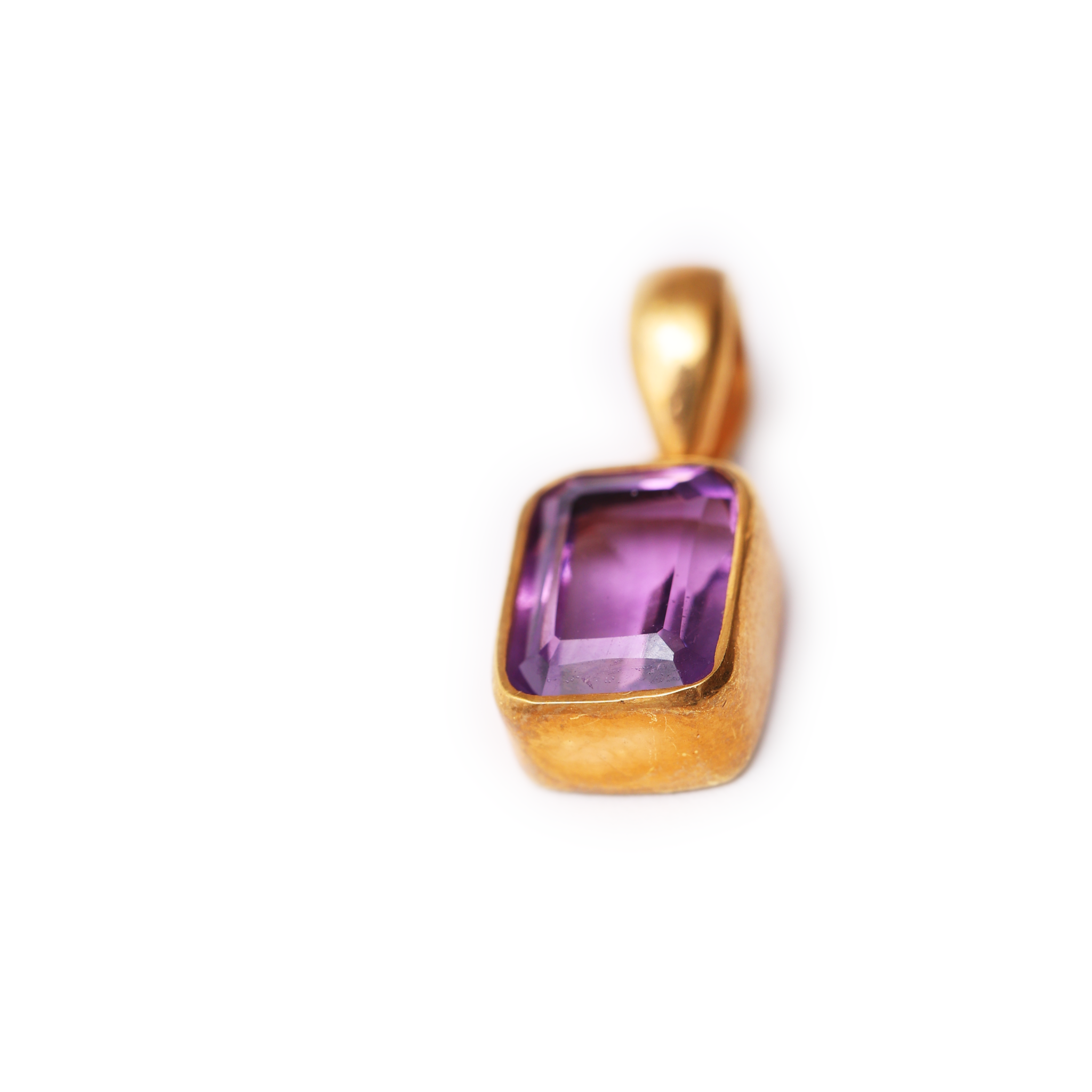 Amethyst Basic Pendant - Square shaped