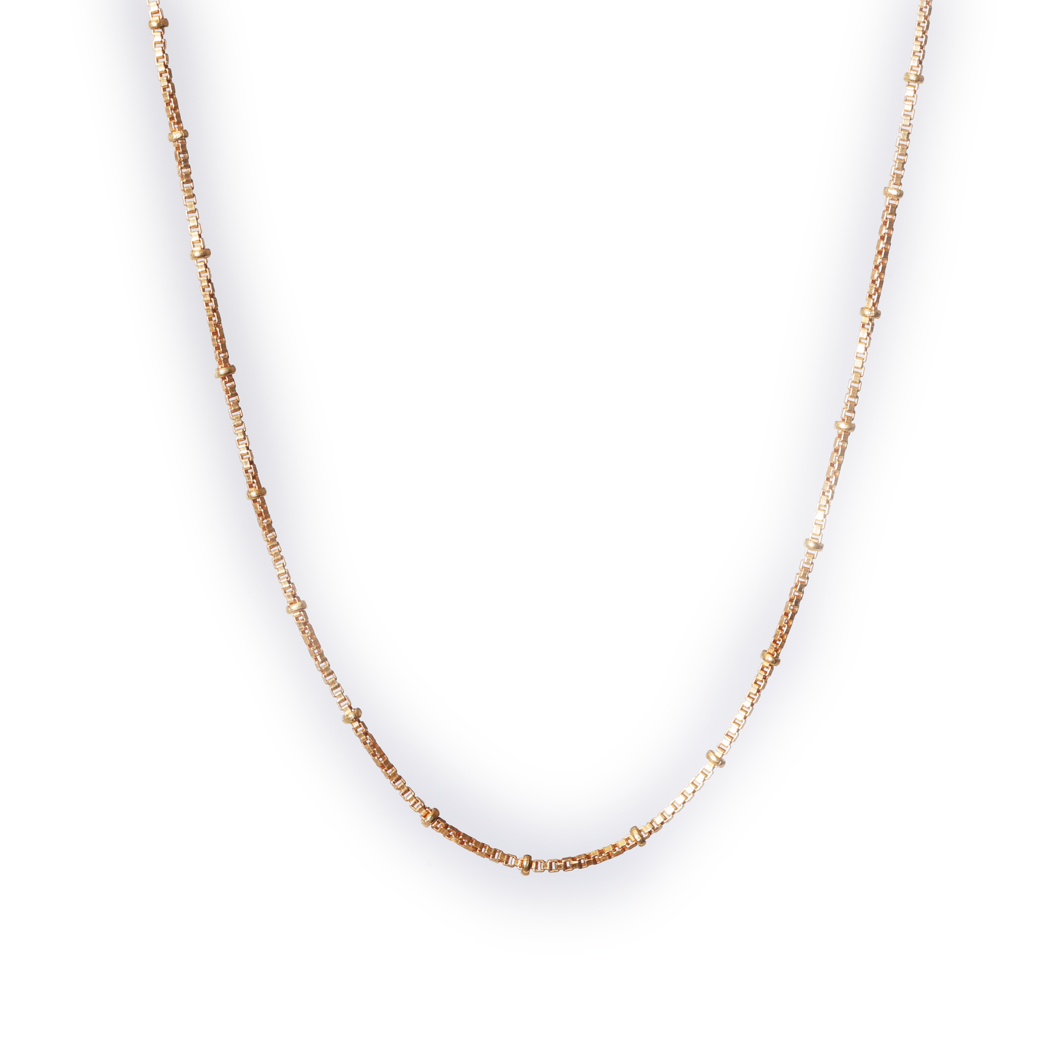 Bead cable chain - Gold Plated