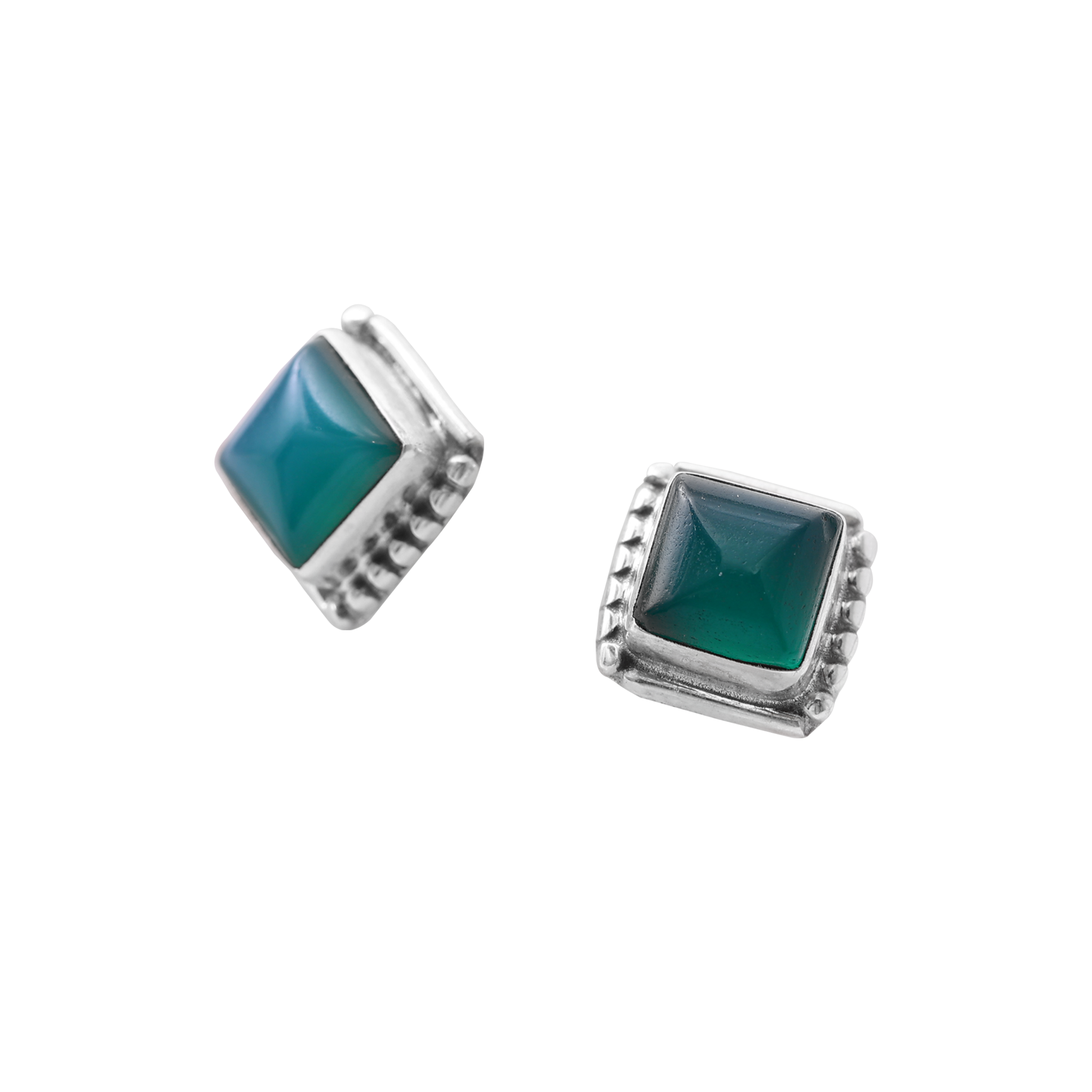 Square Shaped - Green Onyx