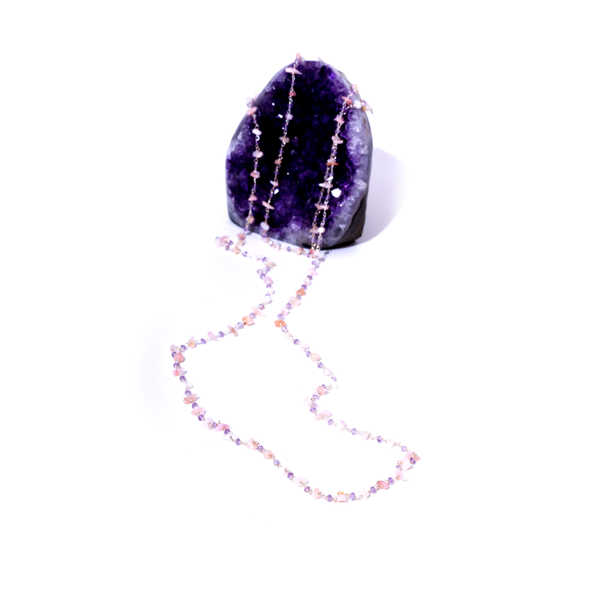 Opal Beaded - Pink Opal / Amethyst