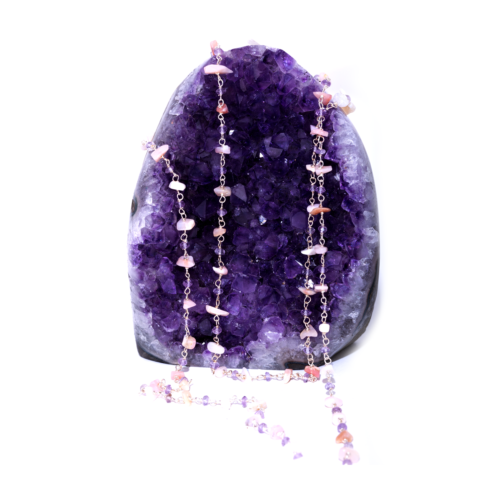 Opal Beaded - Pink Opal / Amethyst