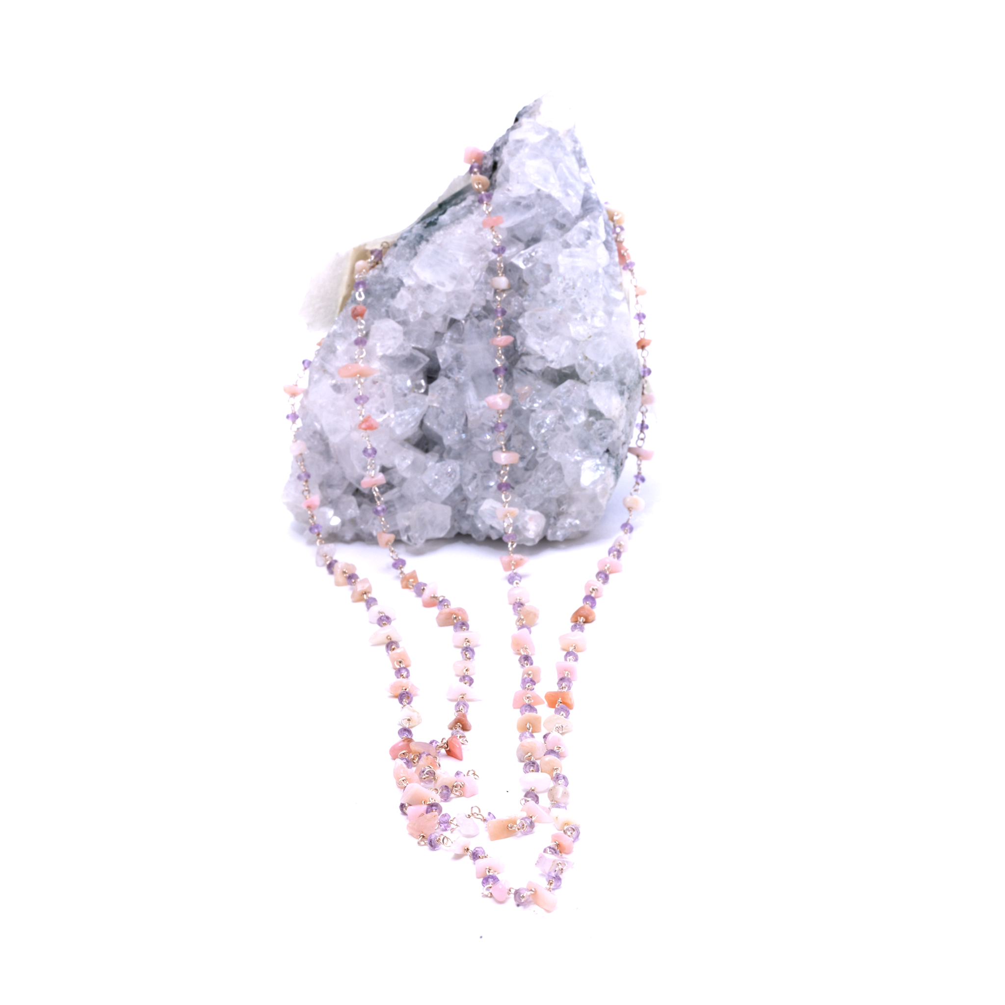 Opal Beaded - Pink Opal / Amethyst