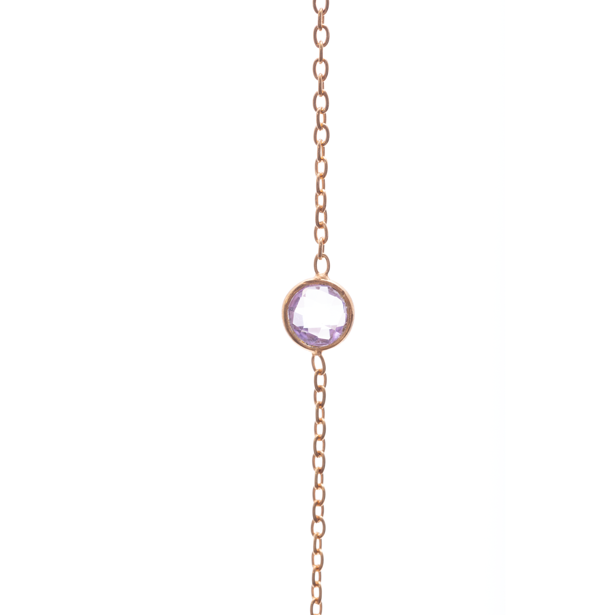 Crystal Lock Chain - Amethyst