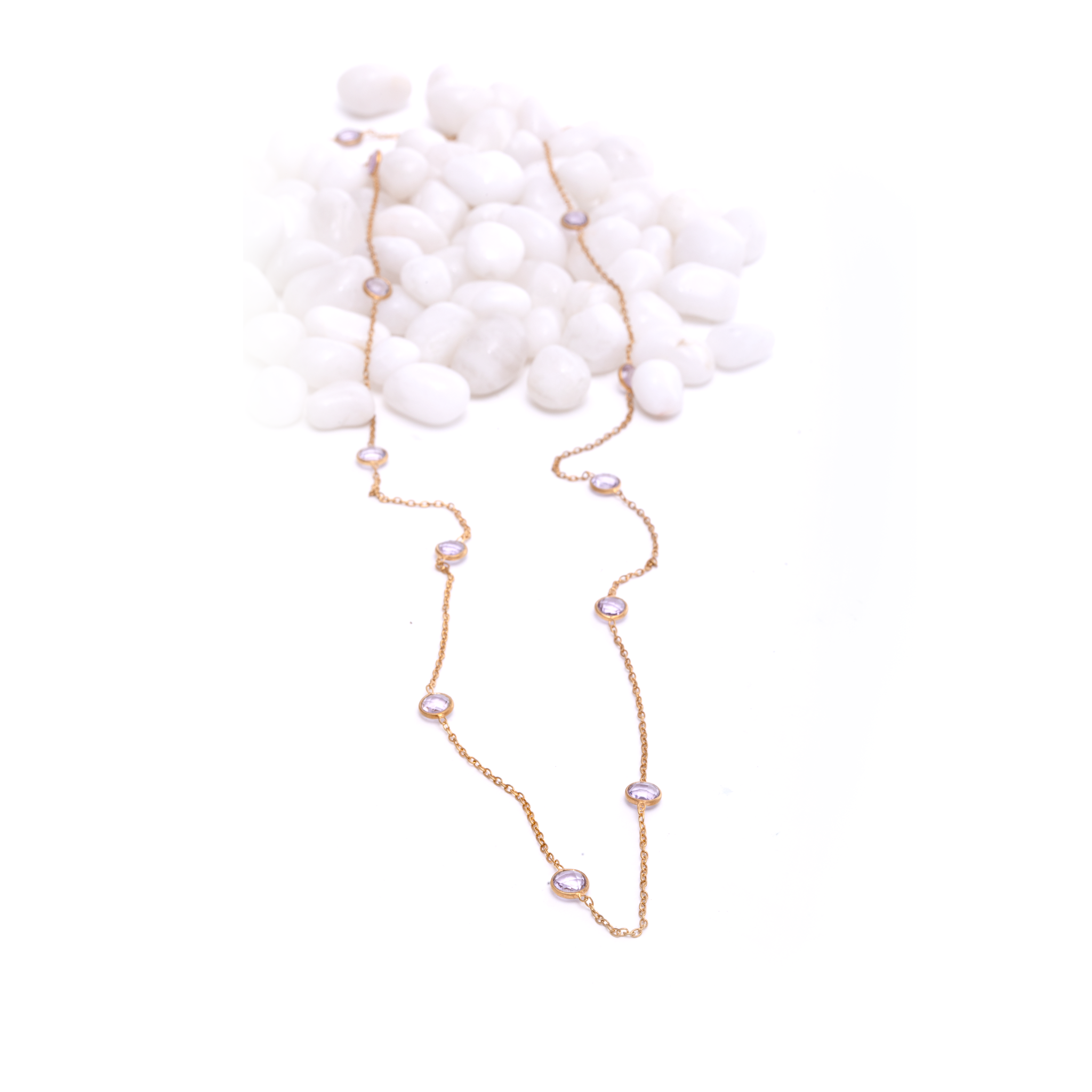 Crystal Lock Chain - Amethyst