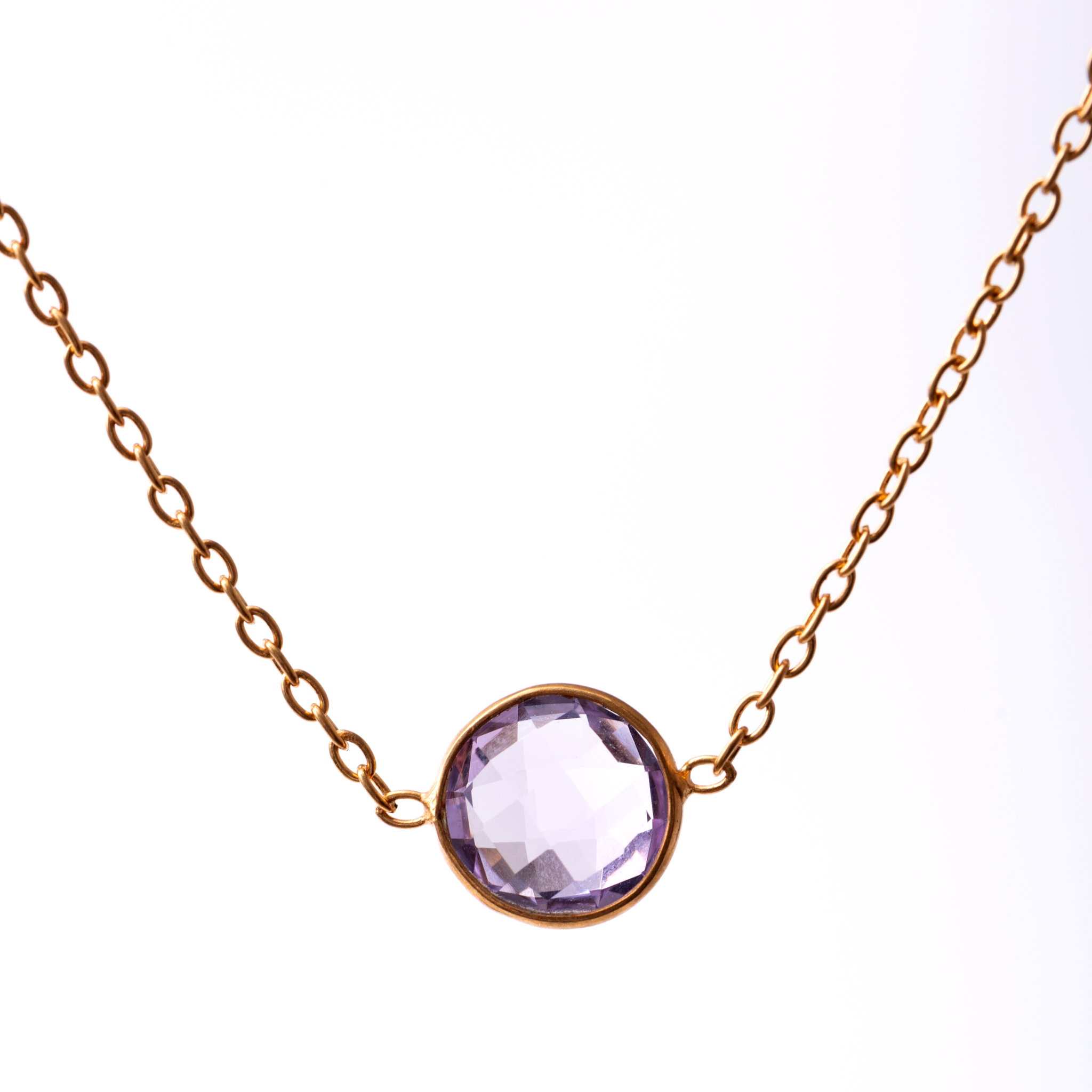 Crystal Lock Chain - Amethyst