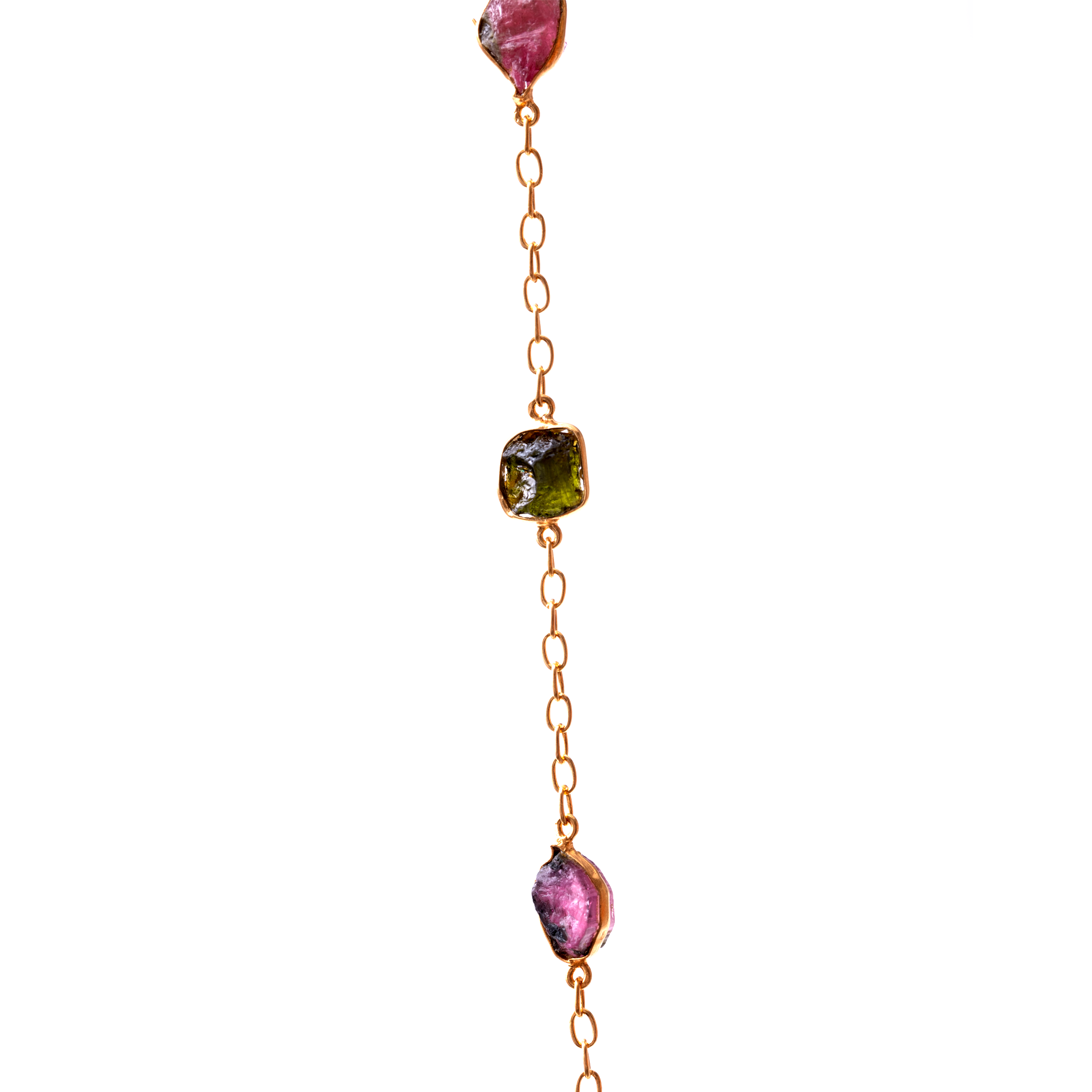 Raw Stones Necklace - Tourmaline