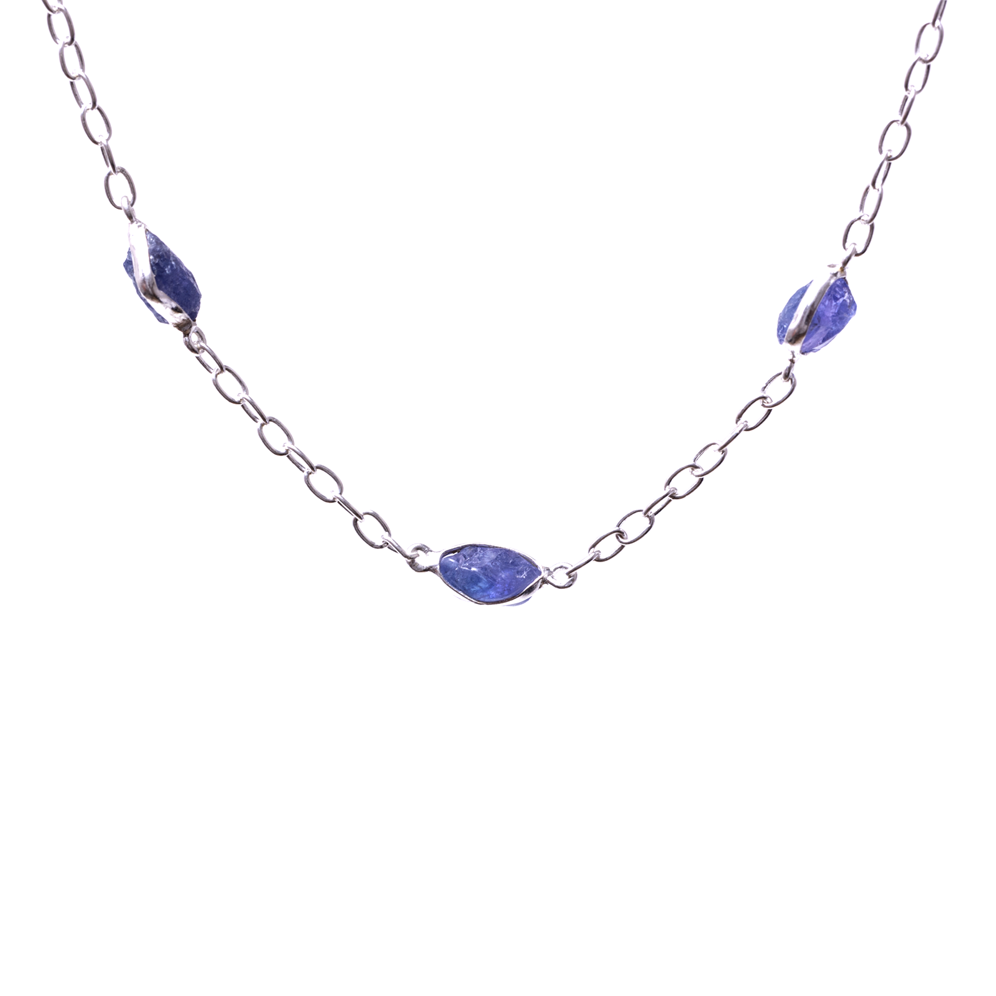 Raw Stones Necklace - Tanzanite