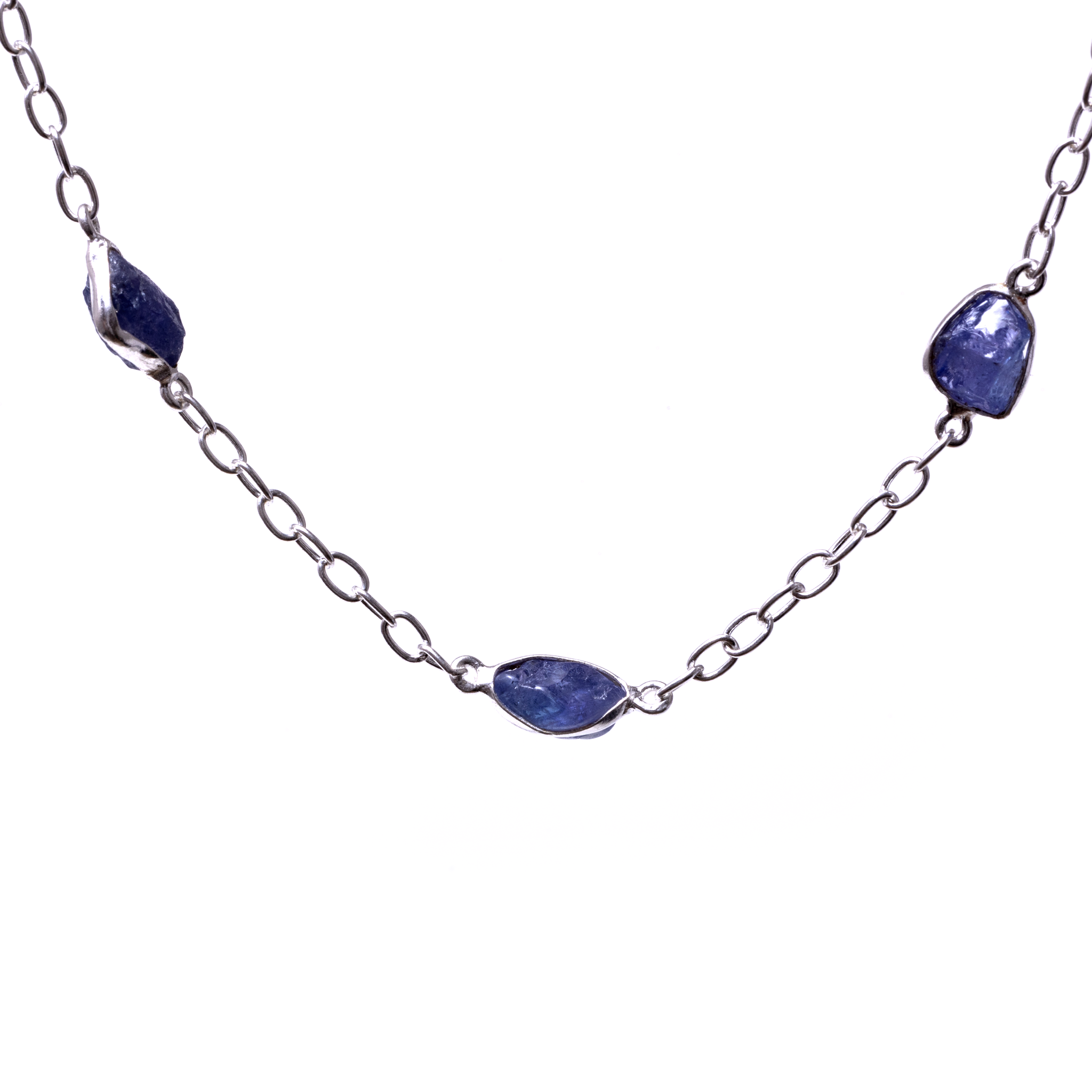 Raw Stones Necklace - Tanzanite