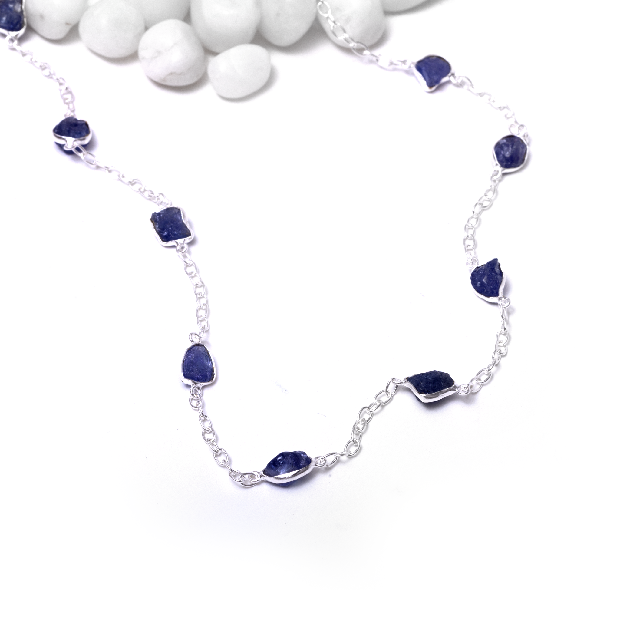 Raw Stones Necklace - Tanzanite