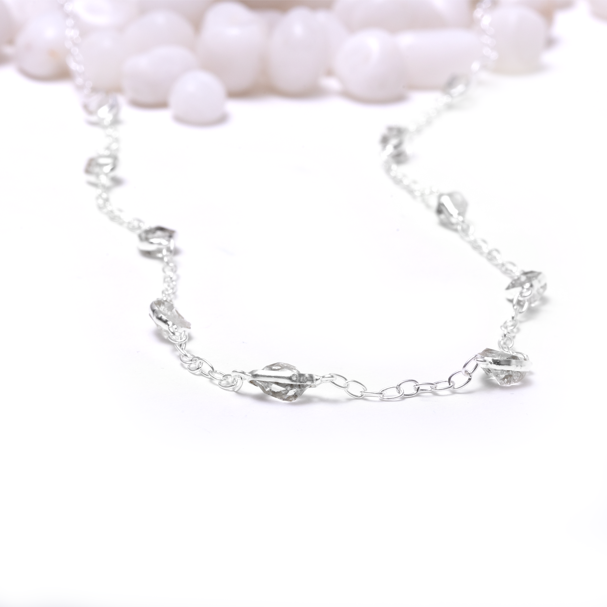 Raw Stones Necklace - Herkimar Diamond