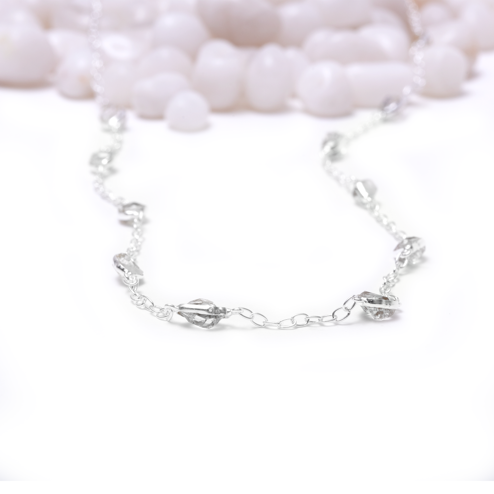 Raw Stones Necklace - Herkimar Diamond