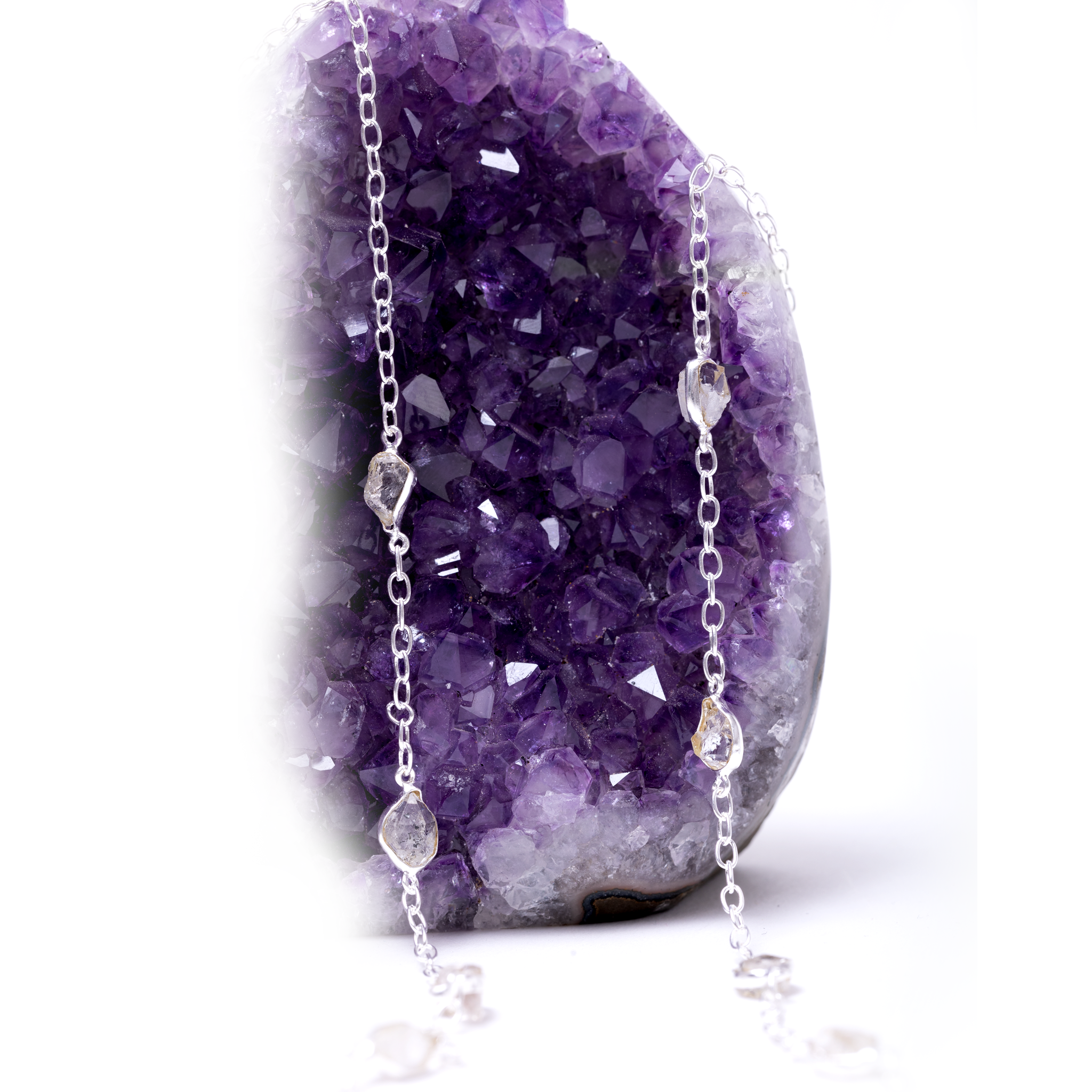 Raw Stones Necklace - Herkimar Diamond