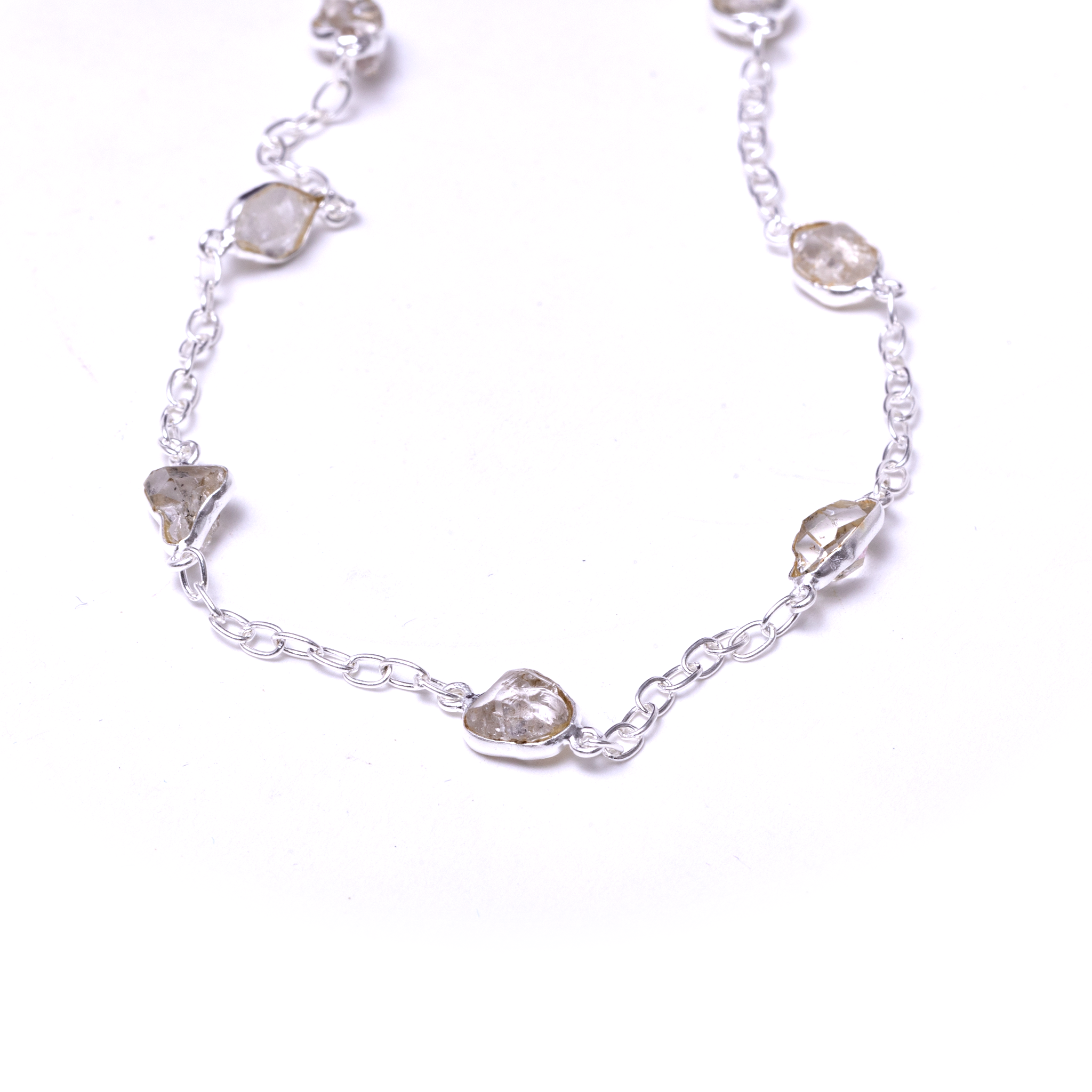 Raw Stones Necklace - Herkimar Diamond