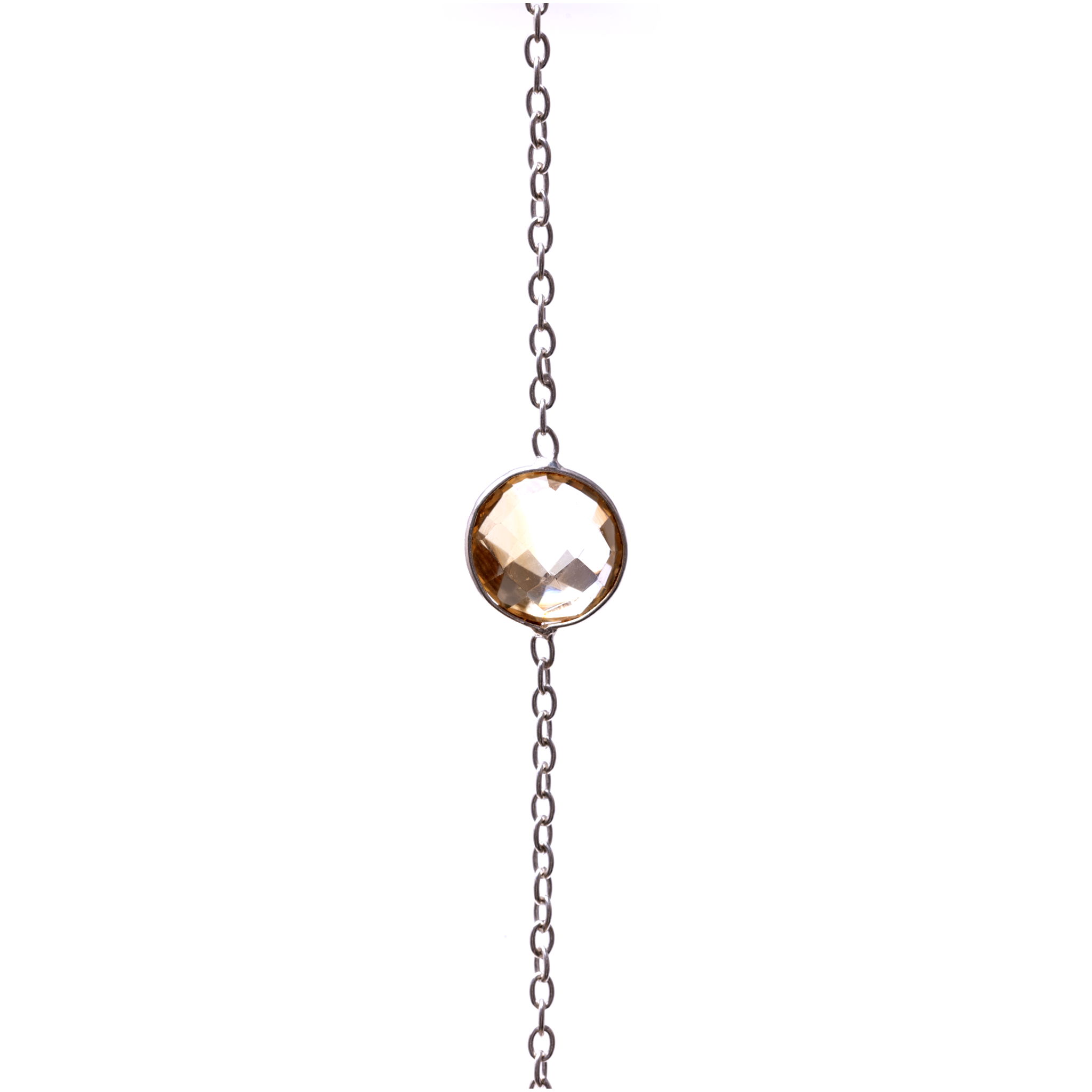 Crystal Lock Chain - Citrine
