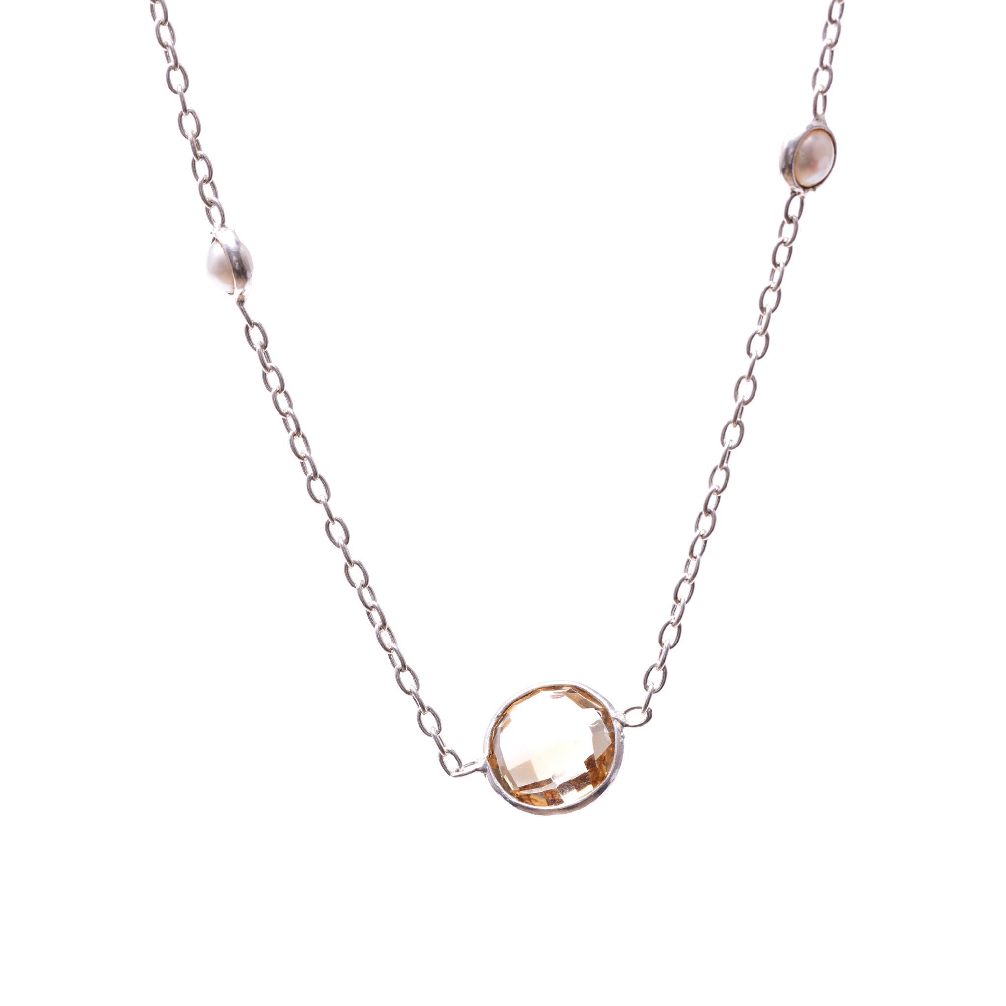 Crystal Lock Chain - Citrine