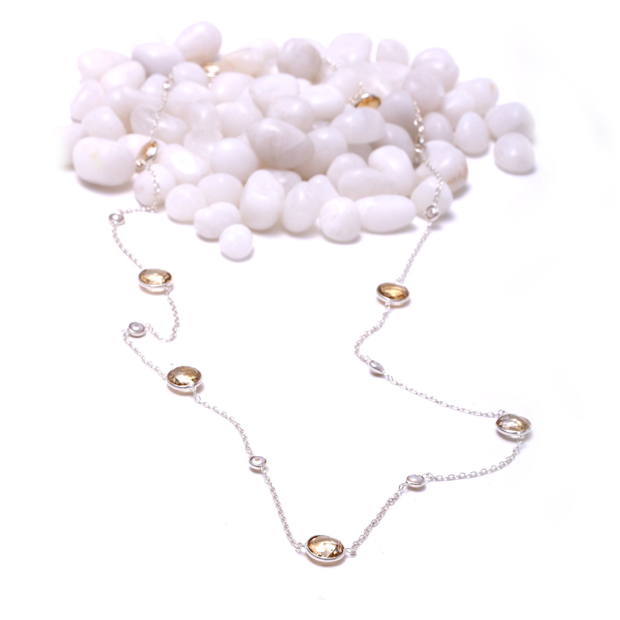 Crystal Lock Chain - Citrine