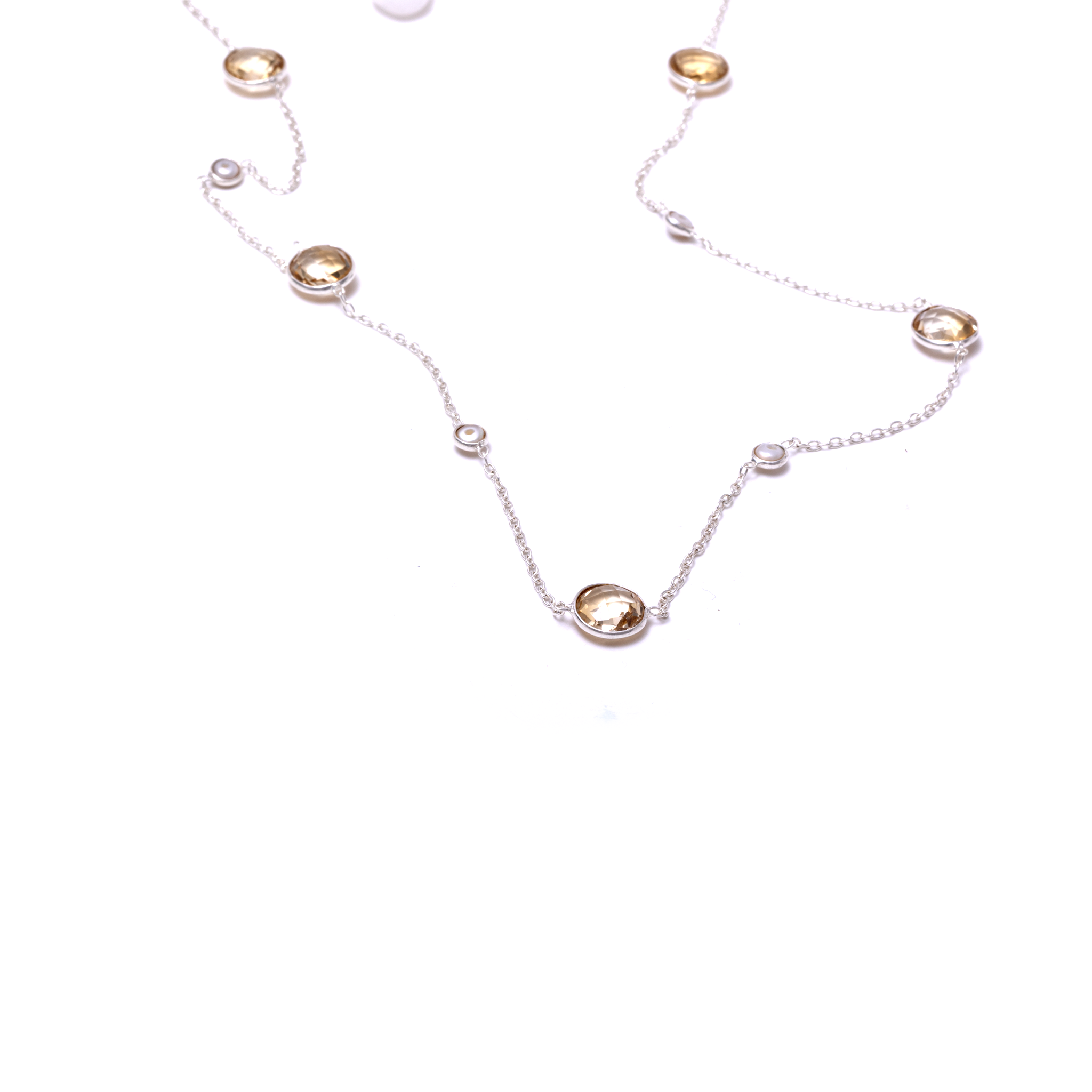 Crystal Lock Chain - Citrine