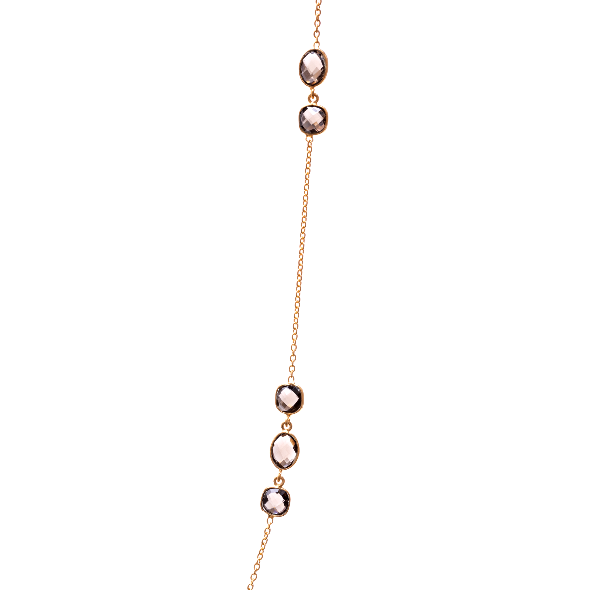 Crystal Lock Chain - Smokey Quartz