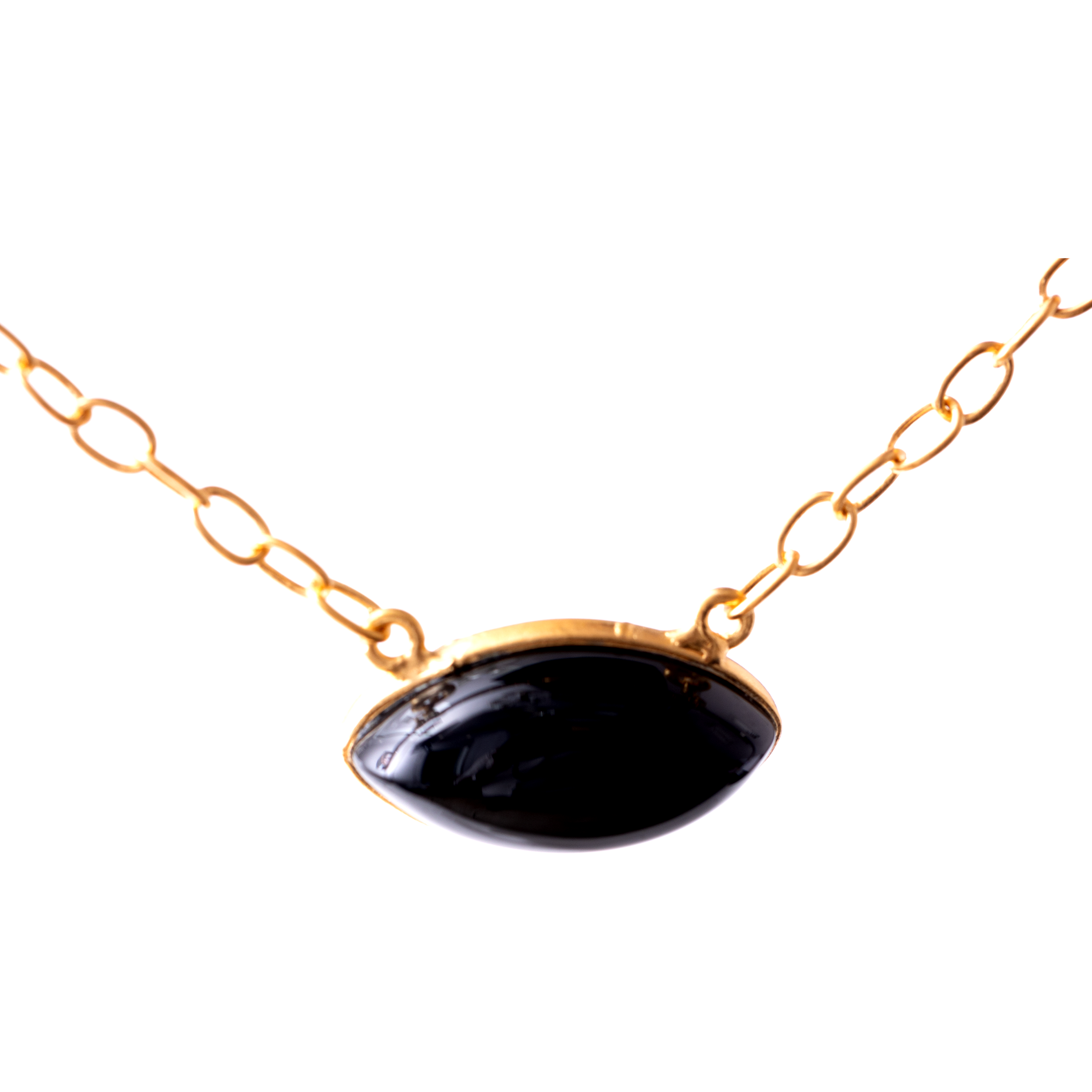 Eye Shaped Double Layer - Black Onyx
