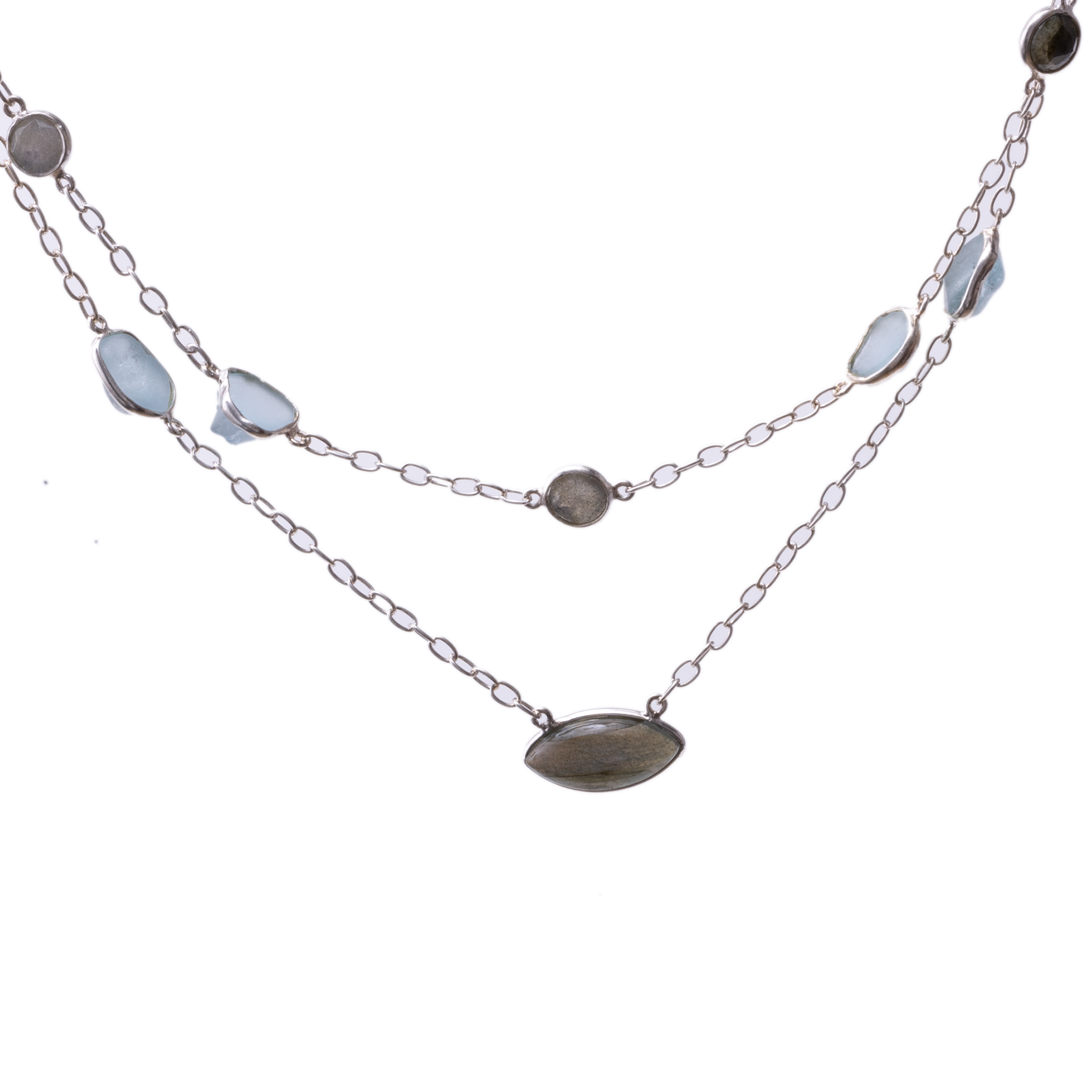Naina Necklace - Rose Quartz