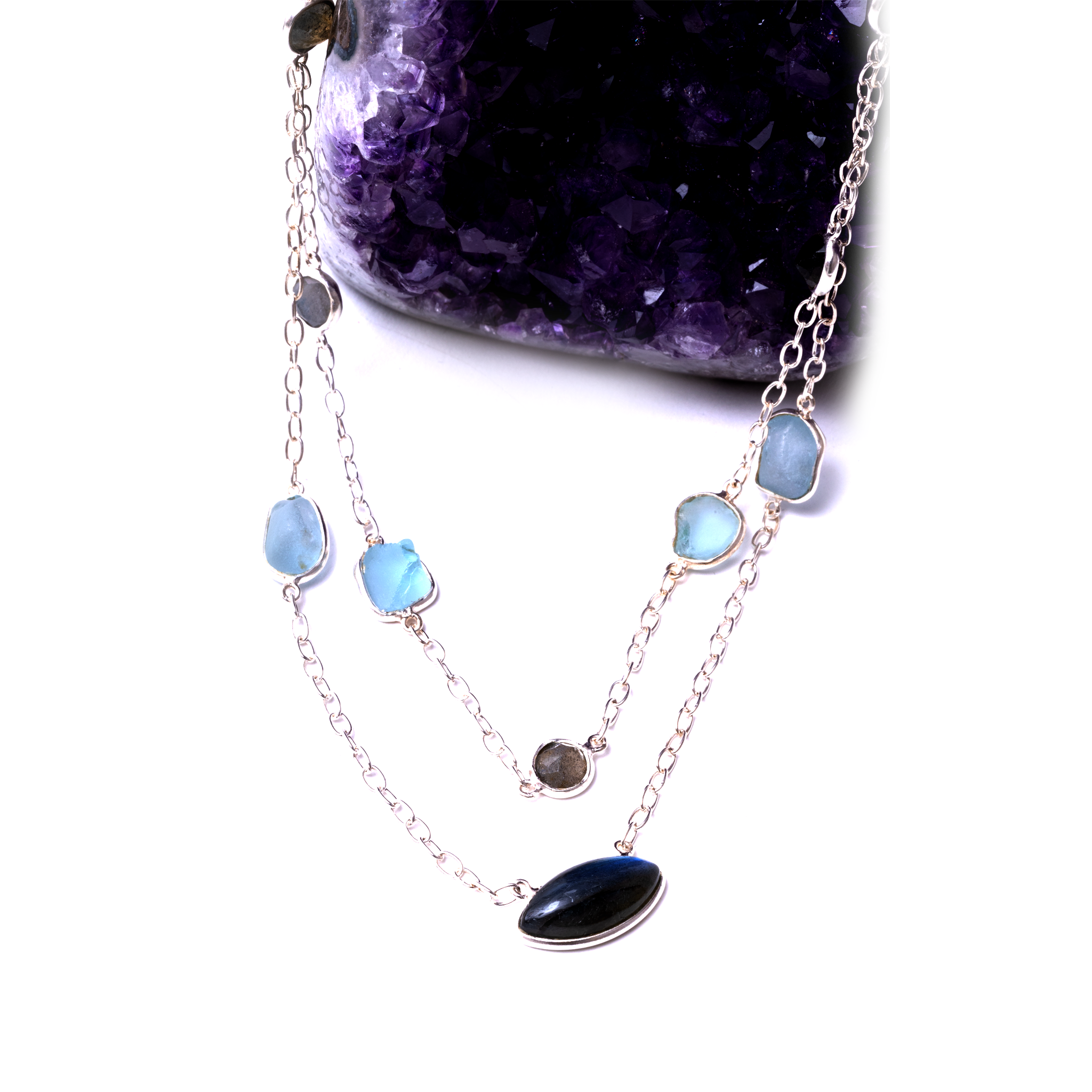 Eye Shaped Double Layer - Moonstone