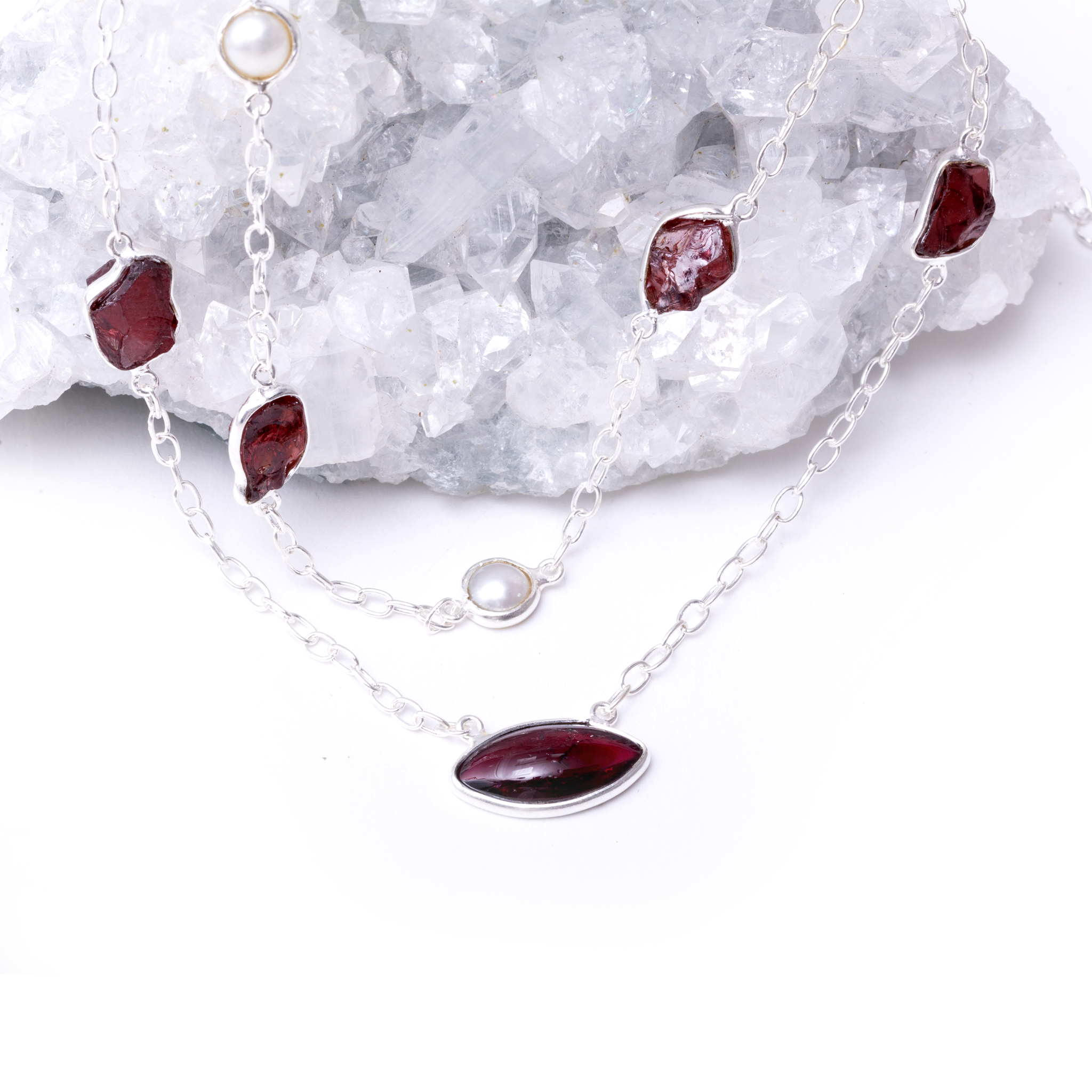 Eye Shaped Double Layer - Garnet