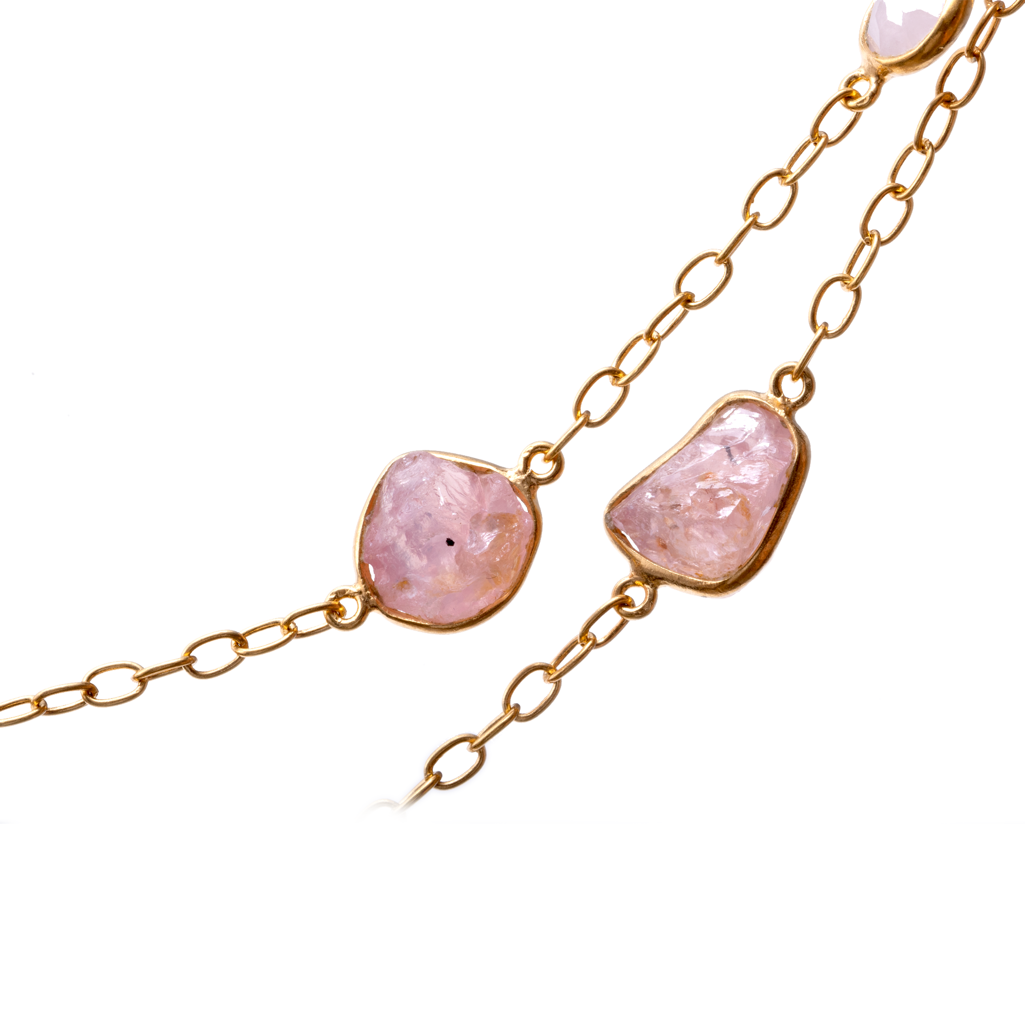 Eye Shaped Double Layer - Rose Quartz