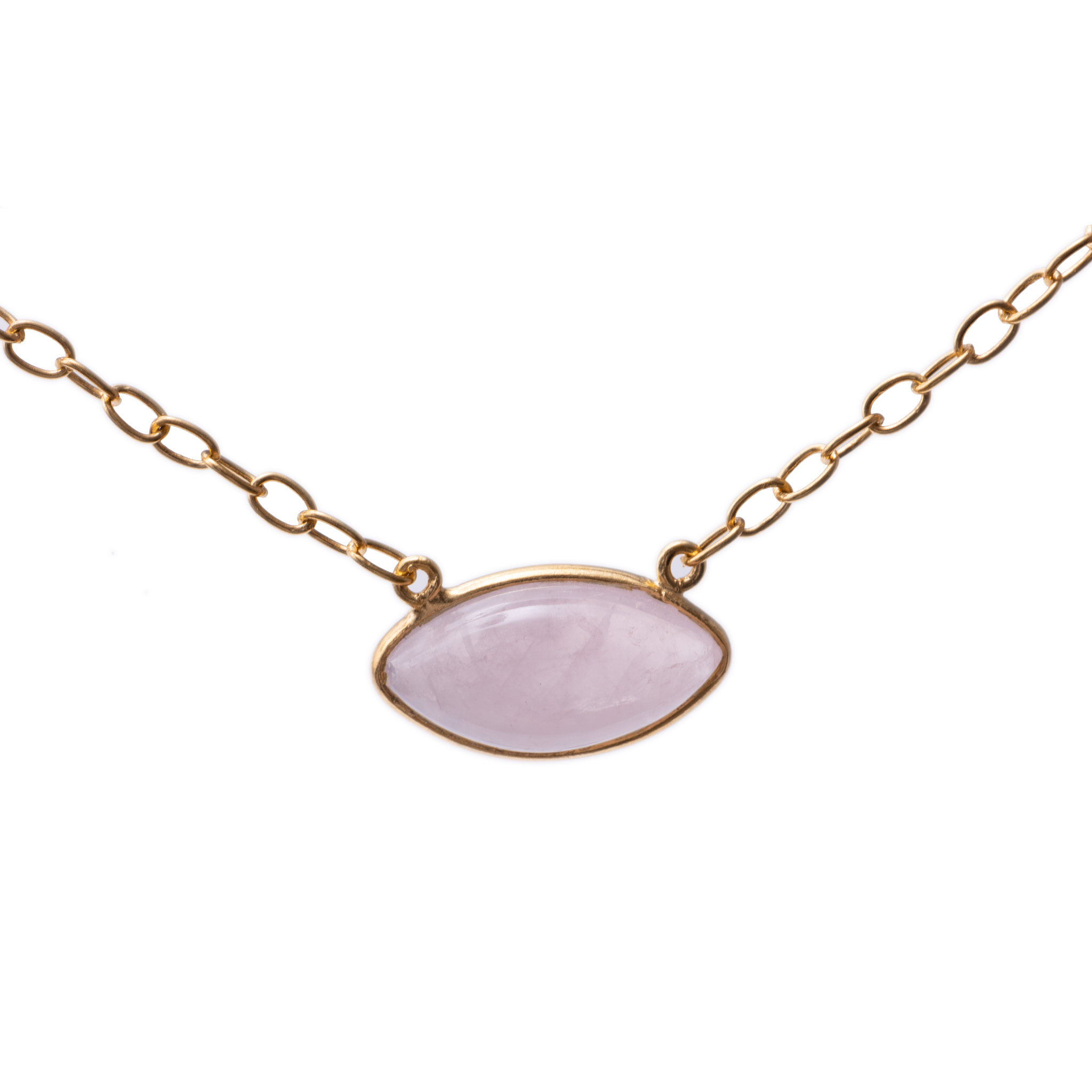 Eye Shaped Double Layer - Rose Quartz
