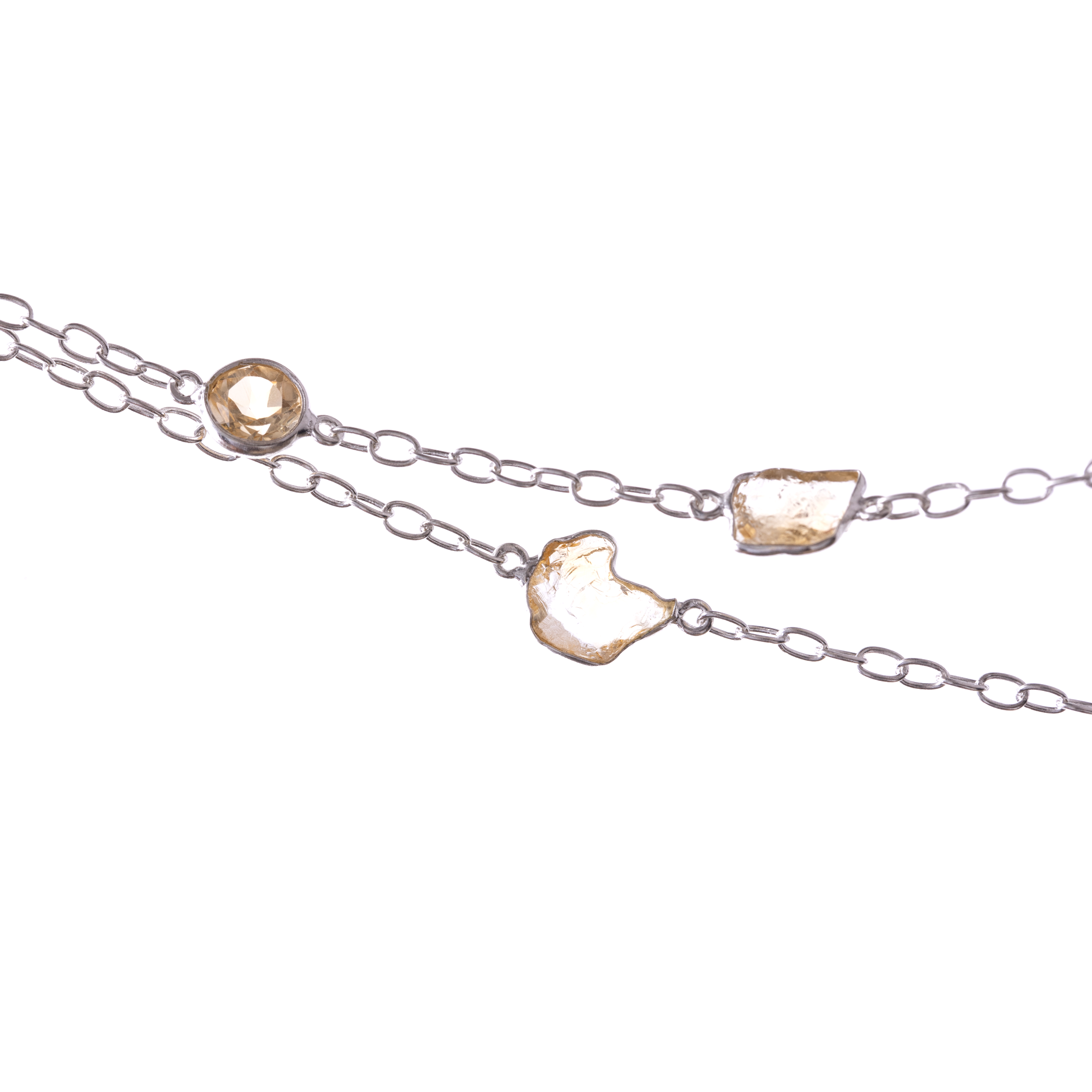 Eye Shaped Double Layer - Citrine