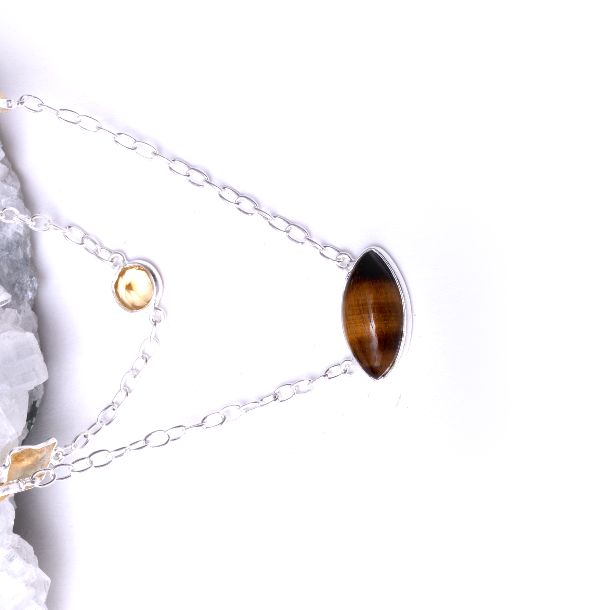 Eye Shaped Double Layer - Citrine