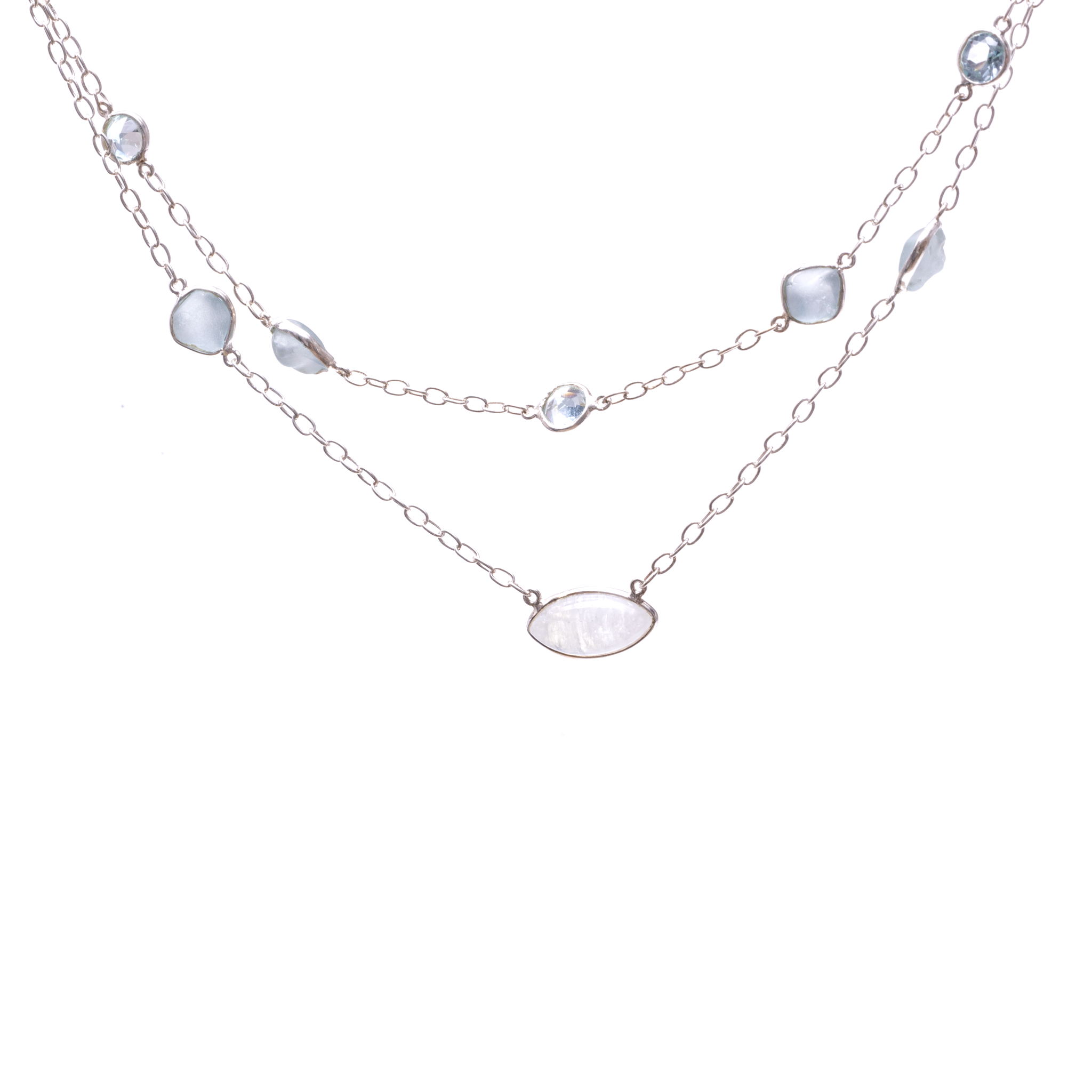 Naina Necklace - Rose Quartz