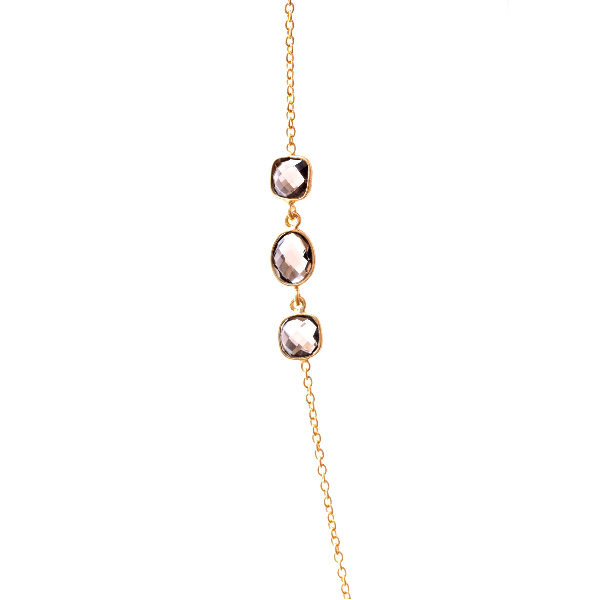 Crystal Lock Chain - Smokey Quartz