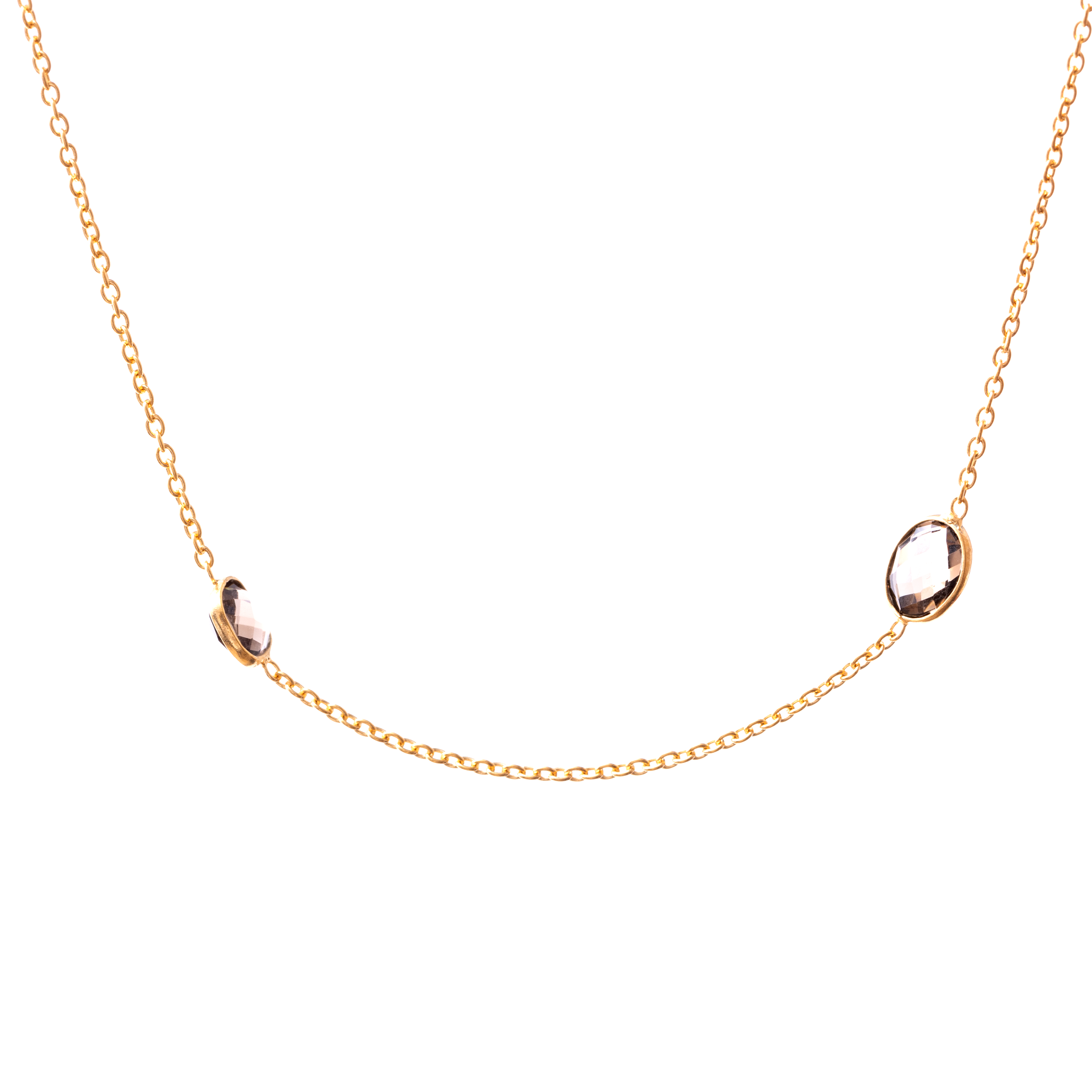 Crystal Lock Chain - Smokey Quartz