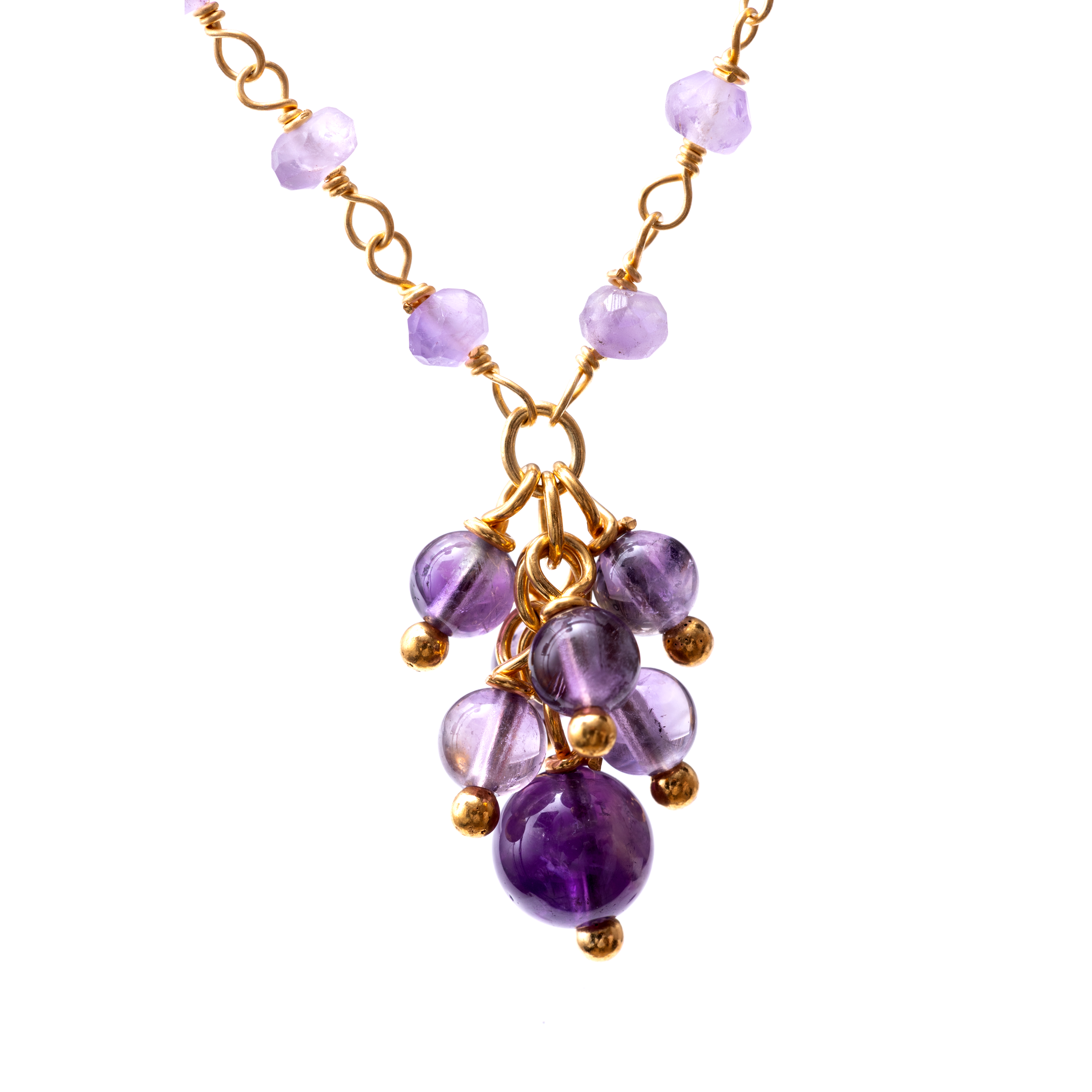 Chain with Flower - African Amethyst