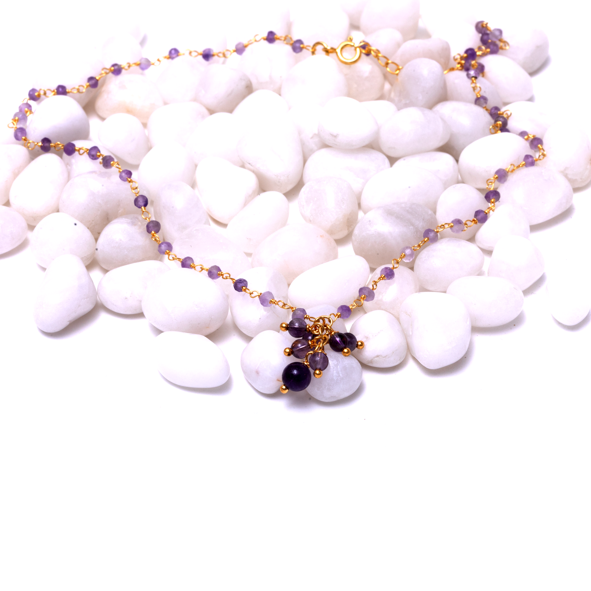 Chain with Flower - African Amethyst