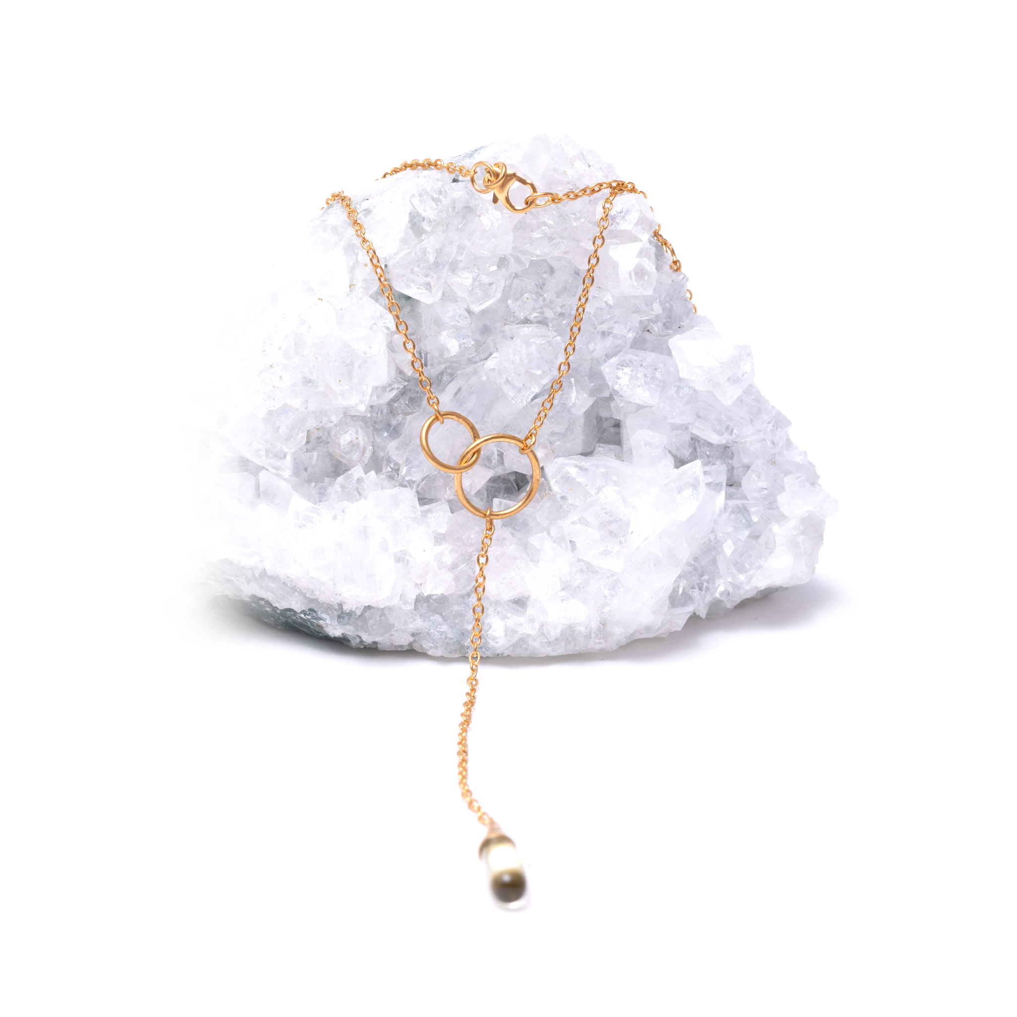 Gem Cone Charm -  Green Amethyst