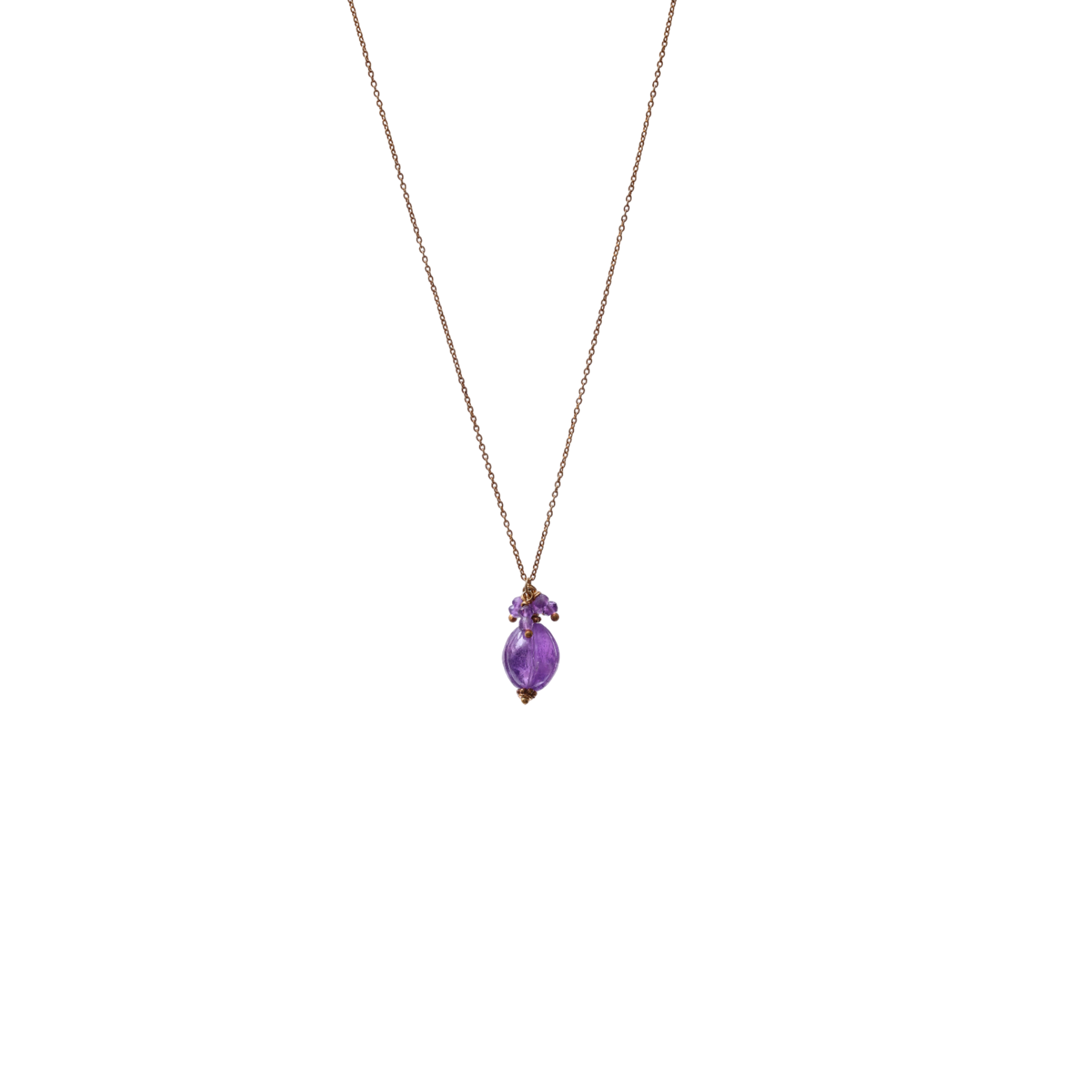 Chain with Flower - African Amethyst