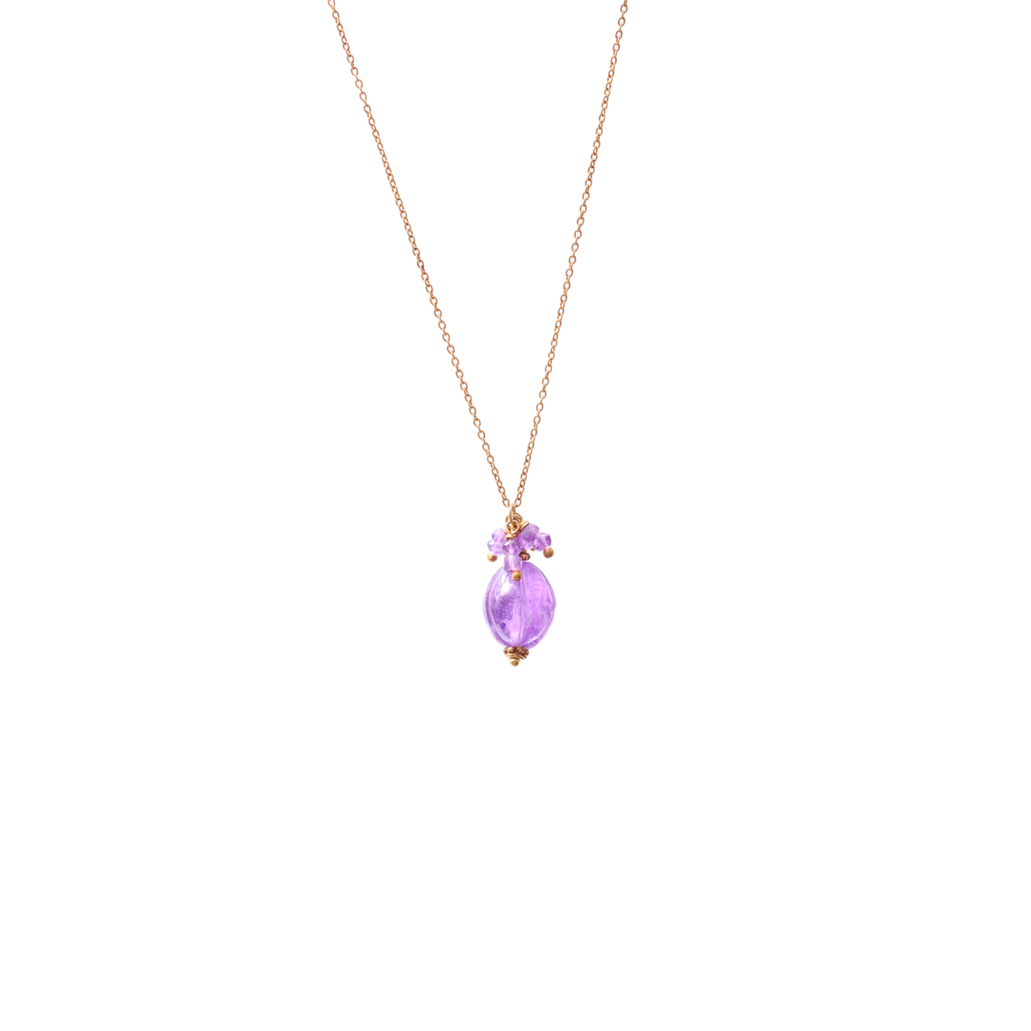 Chain with Flower - African Amethyst