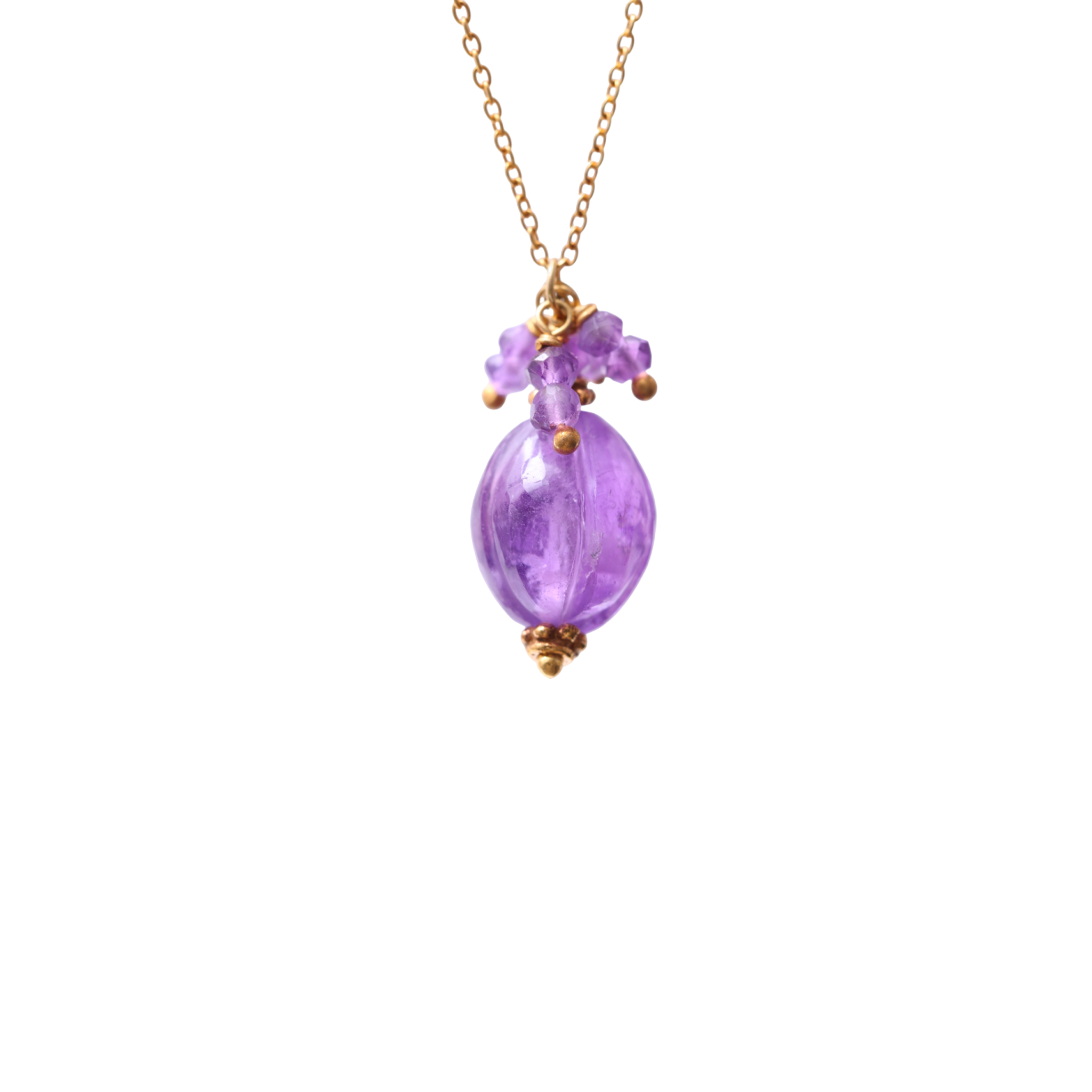 Chain with Flower - African Amethyst