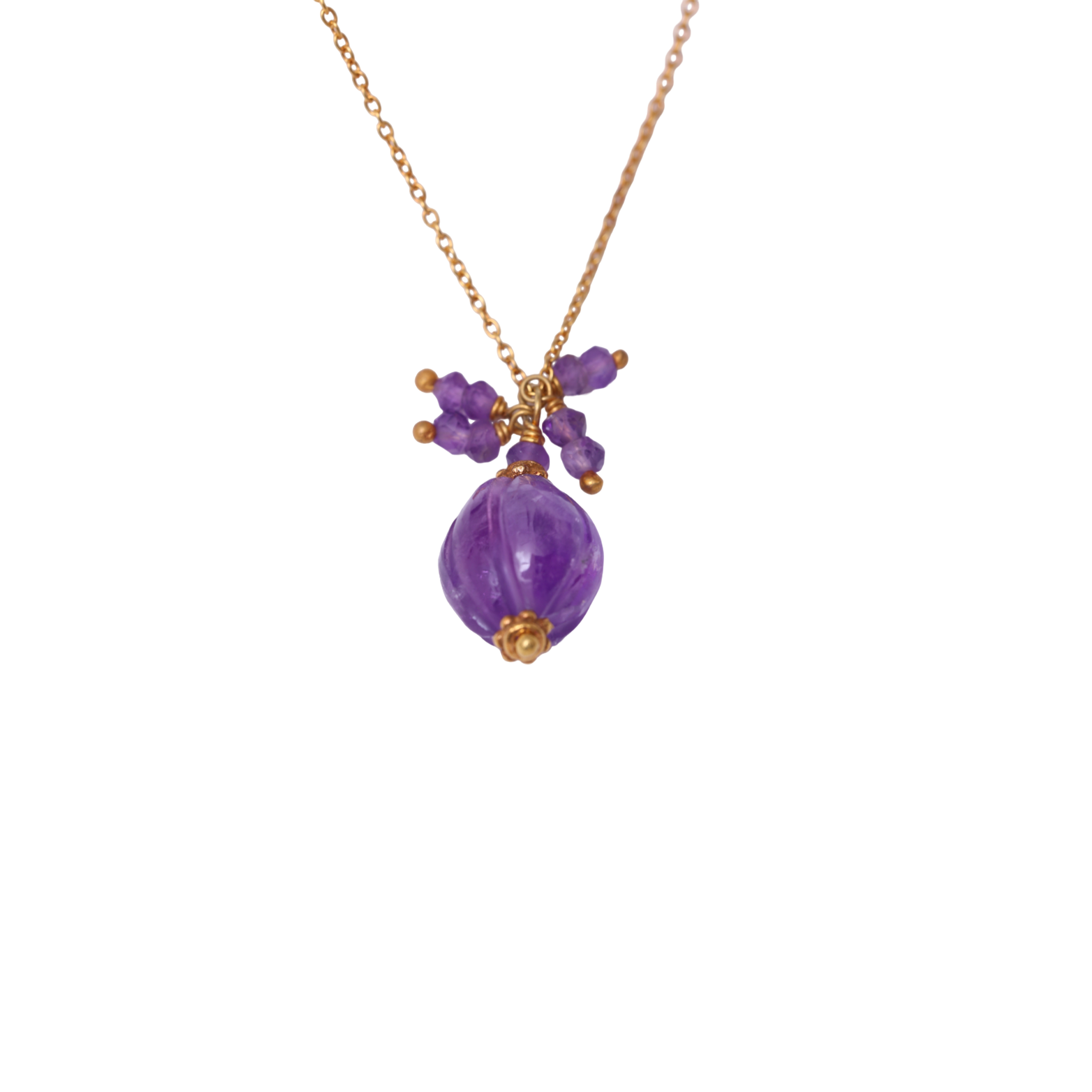 Chain with Flower - African Amethyst