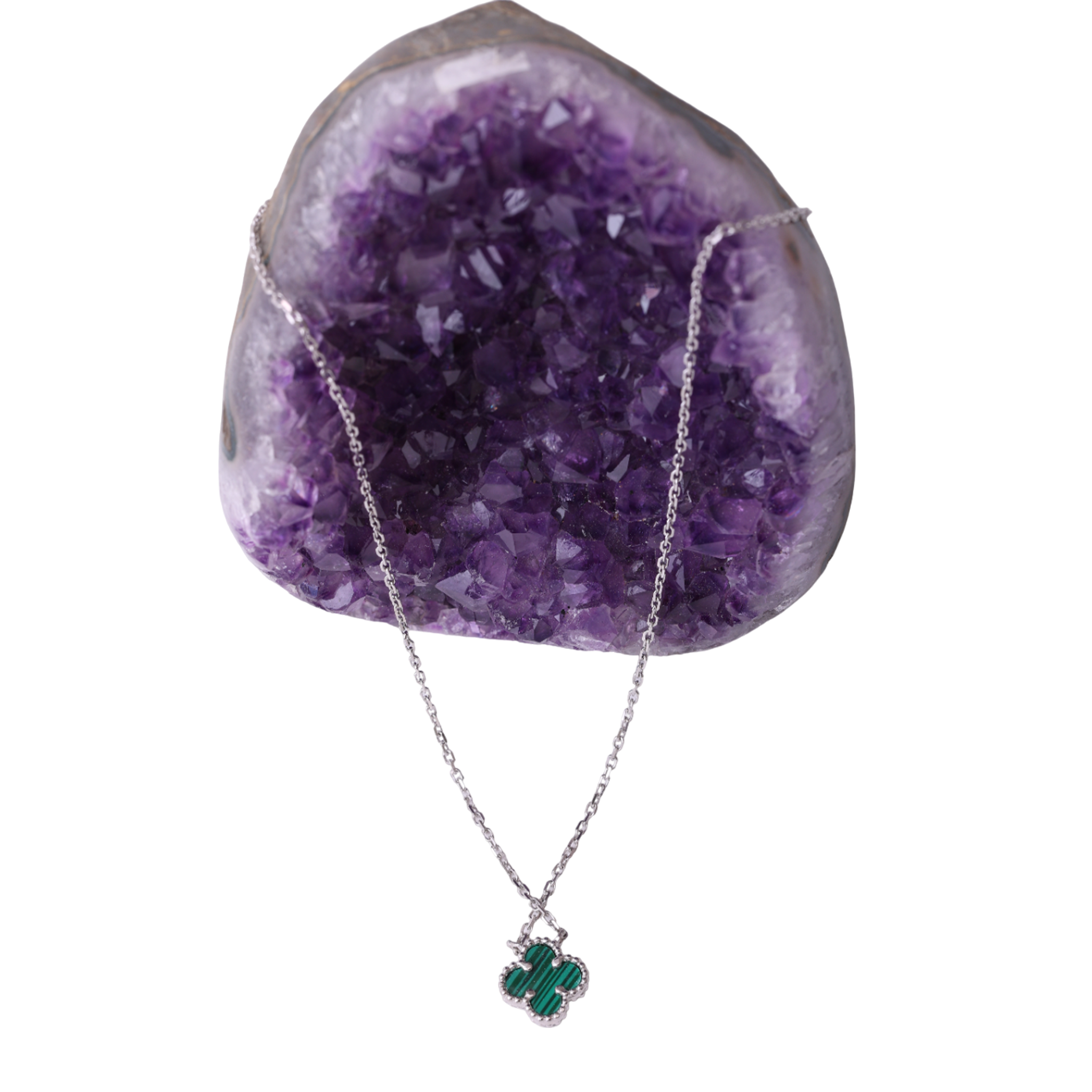 Flower Necklace - Malachite