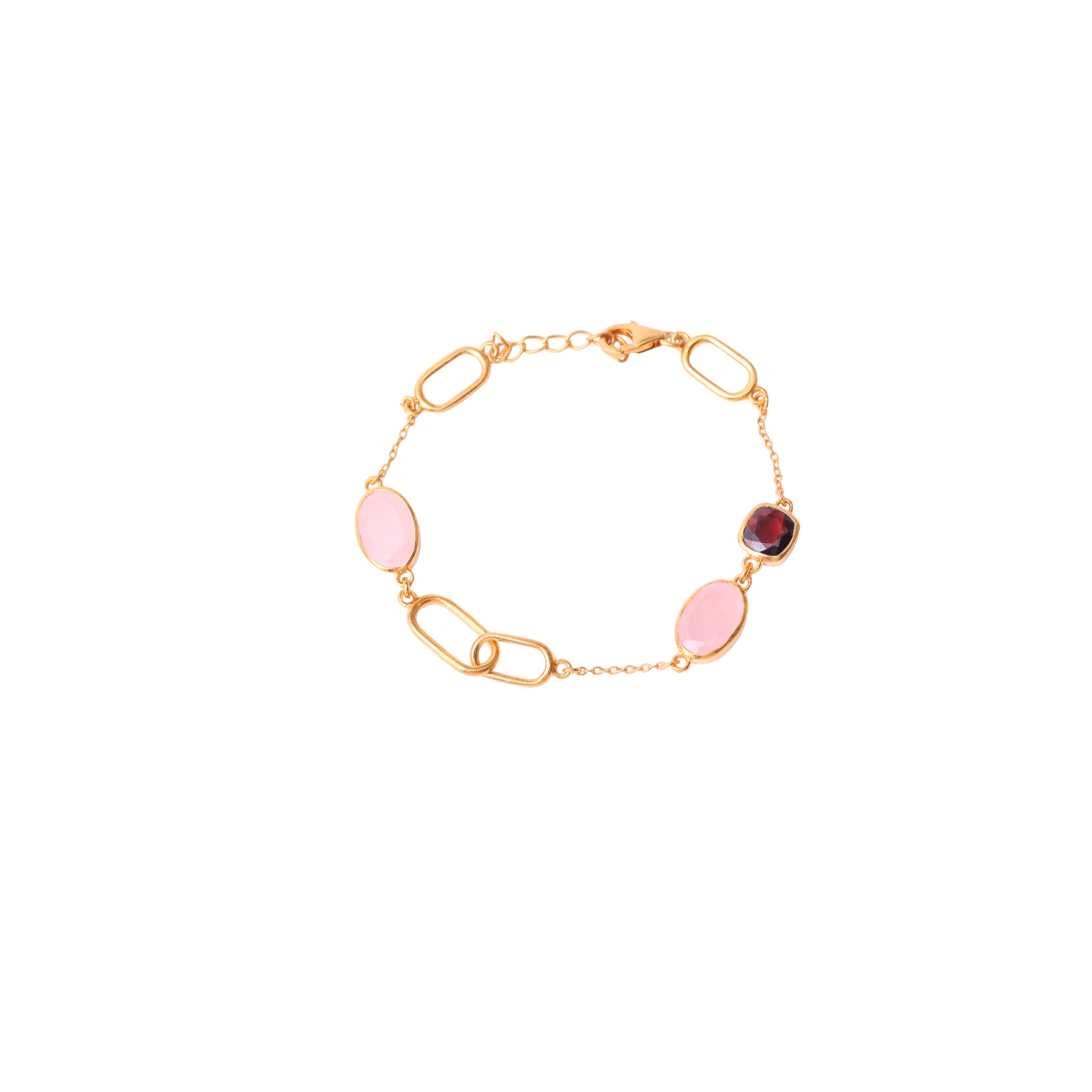 Twin Aura Bracelet – Rose Quartz and Garnet