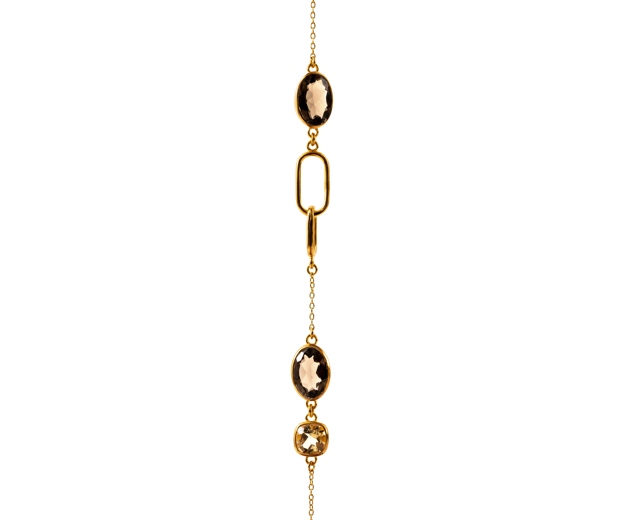 Luxe Dual Stones - Smokey Quartz / Citrine