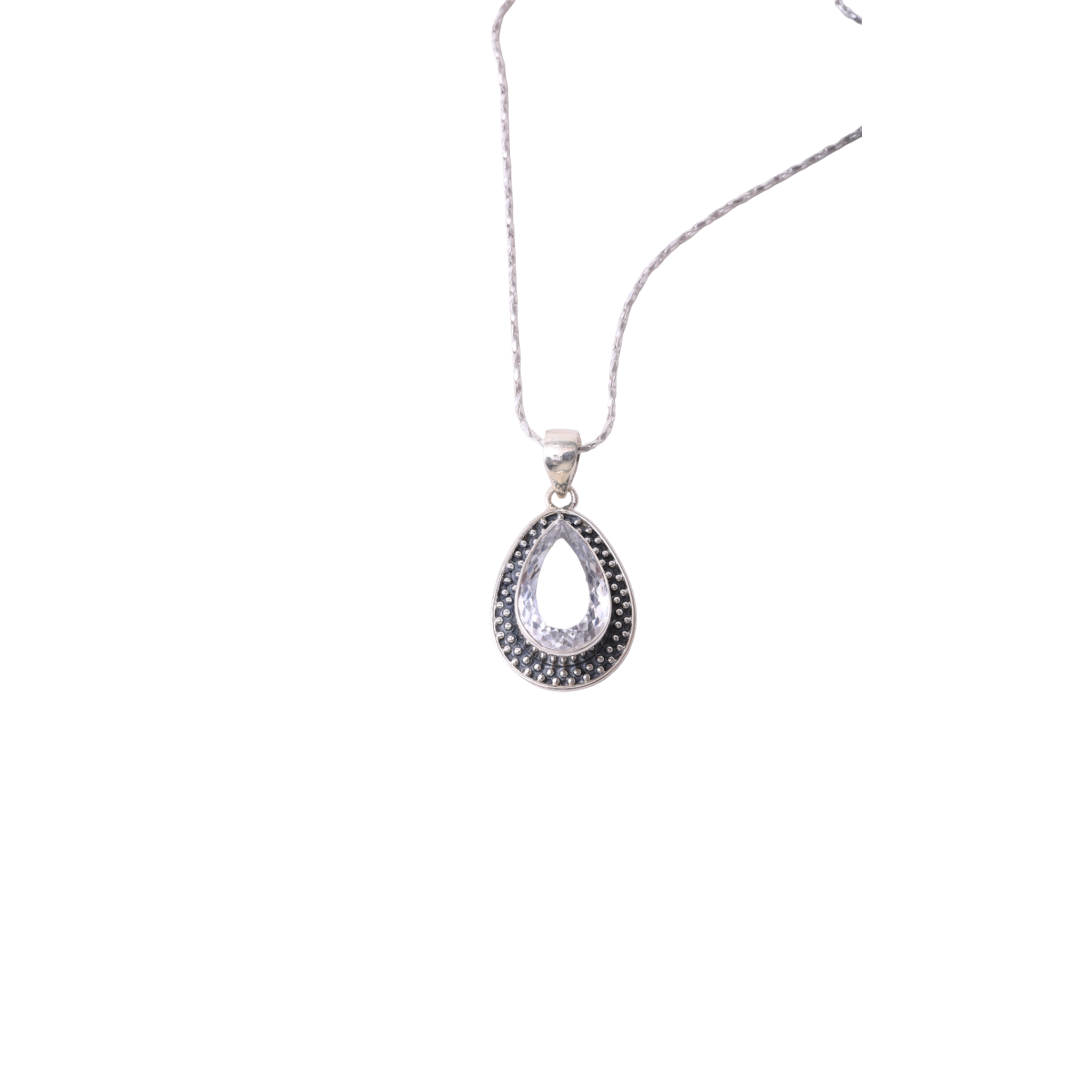 Moonlight Drop Pendant — Clear Quartz