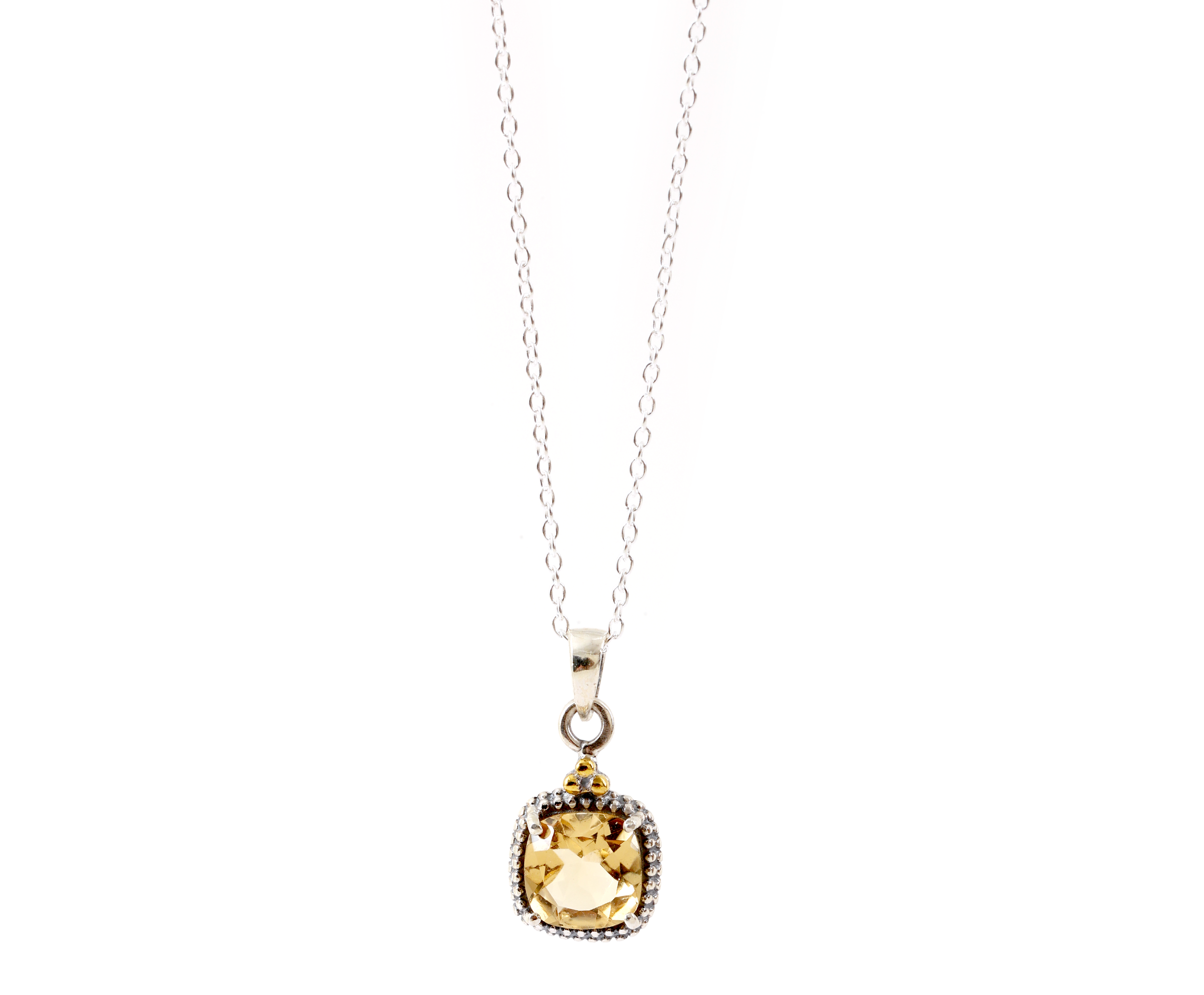 Oxidised Solitary - Citrine