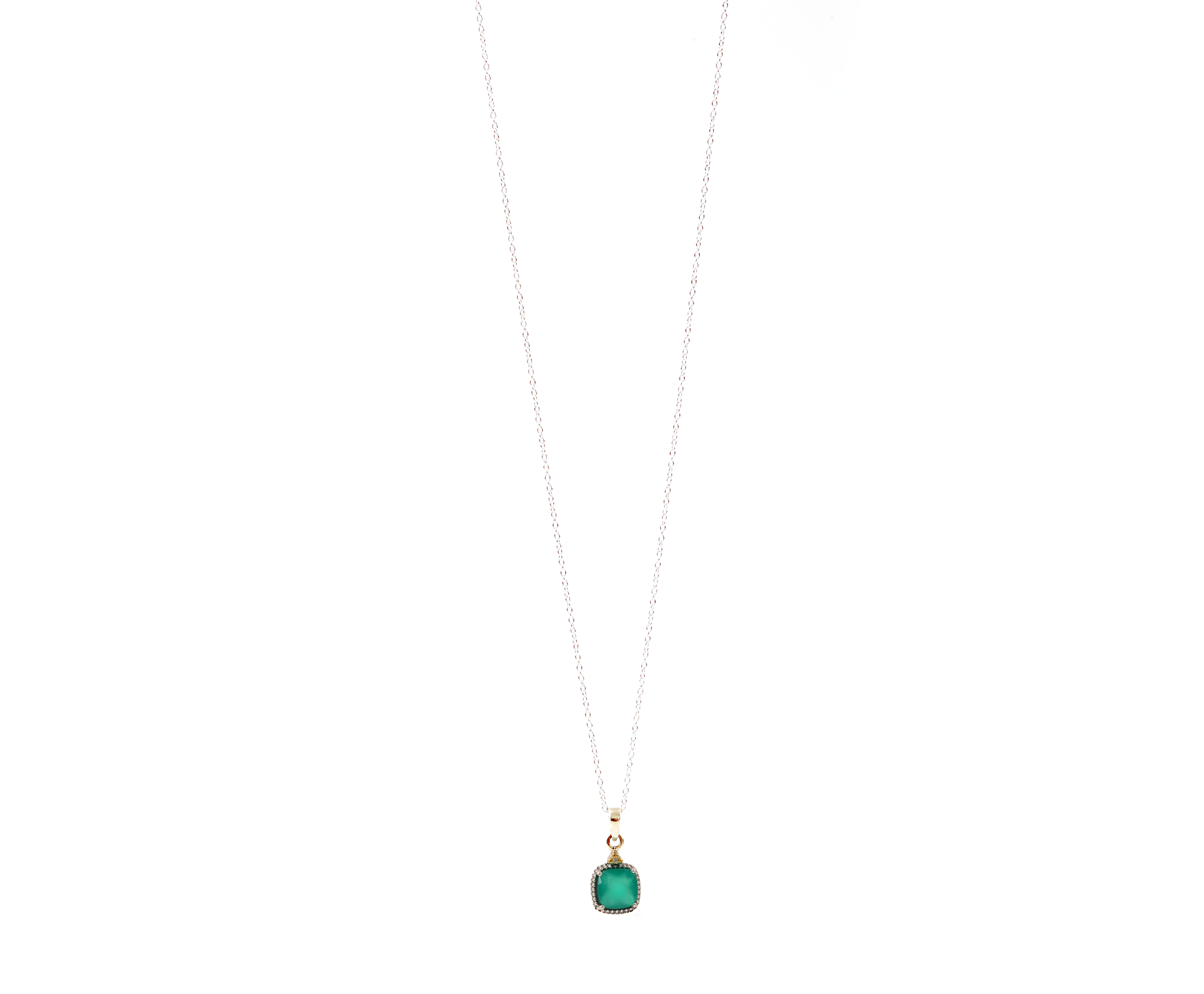 Oxidised Solitary - Green Onyx