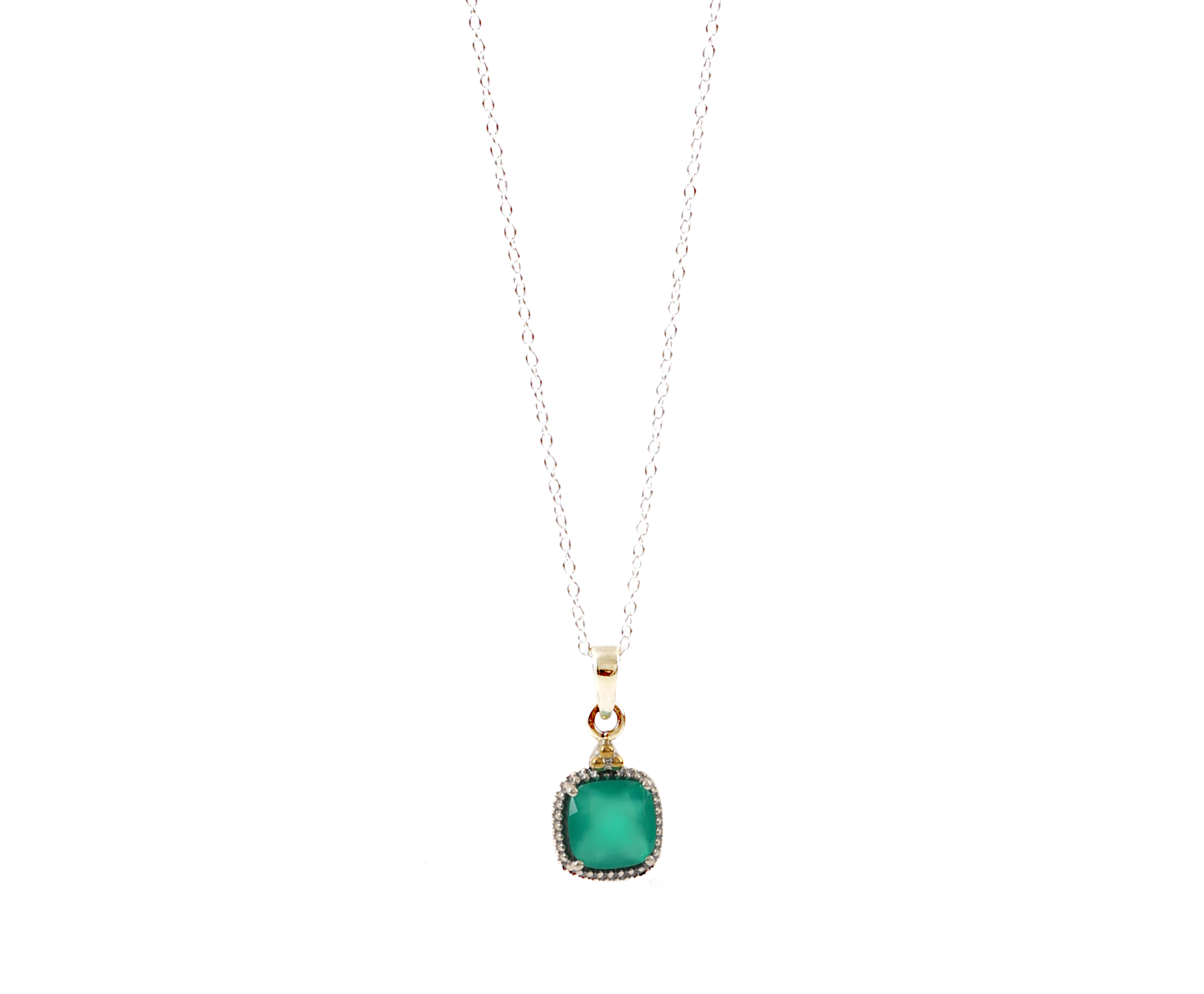 Oxidised Solitary - Green Onyx