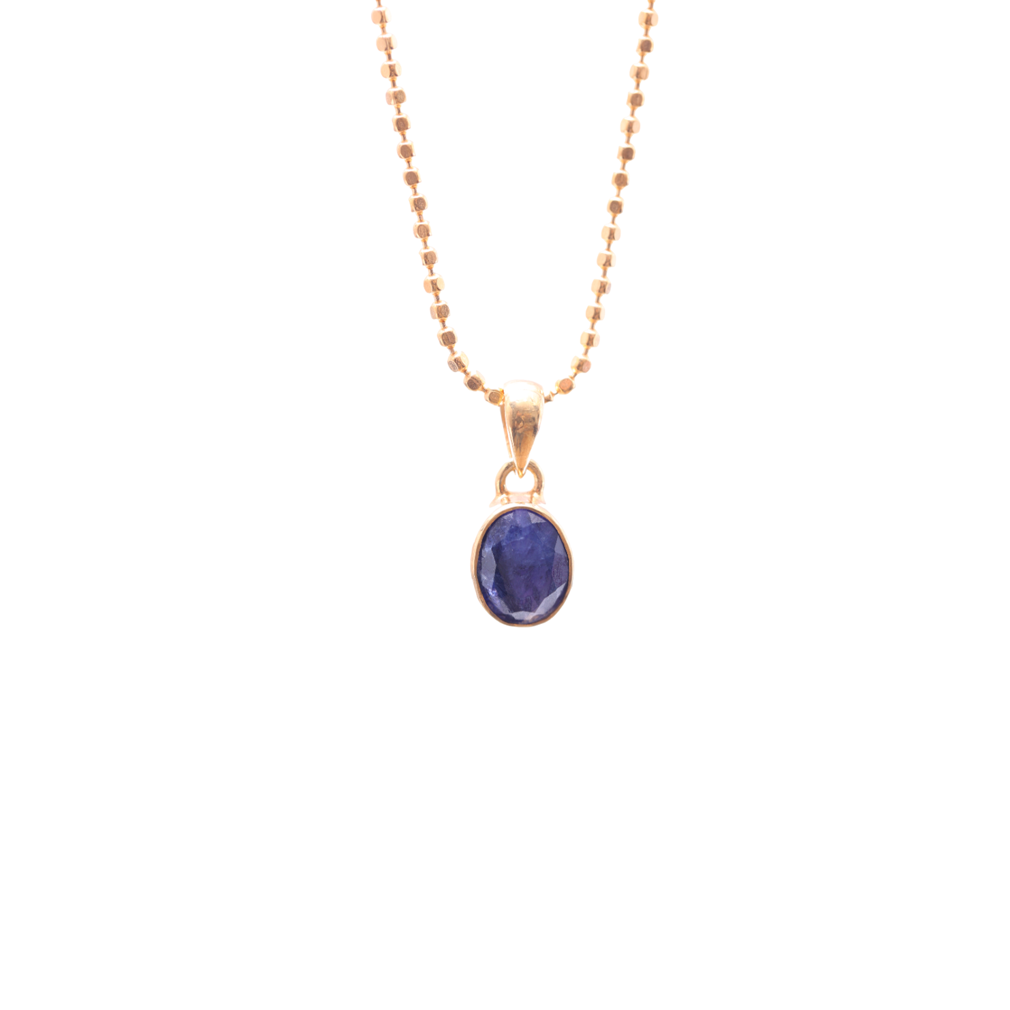 Mini Soul Pendant — Oval — Blue Sapphire